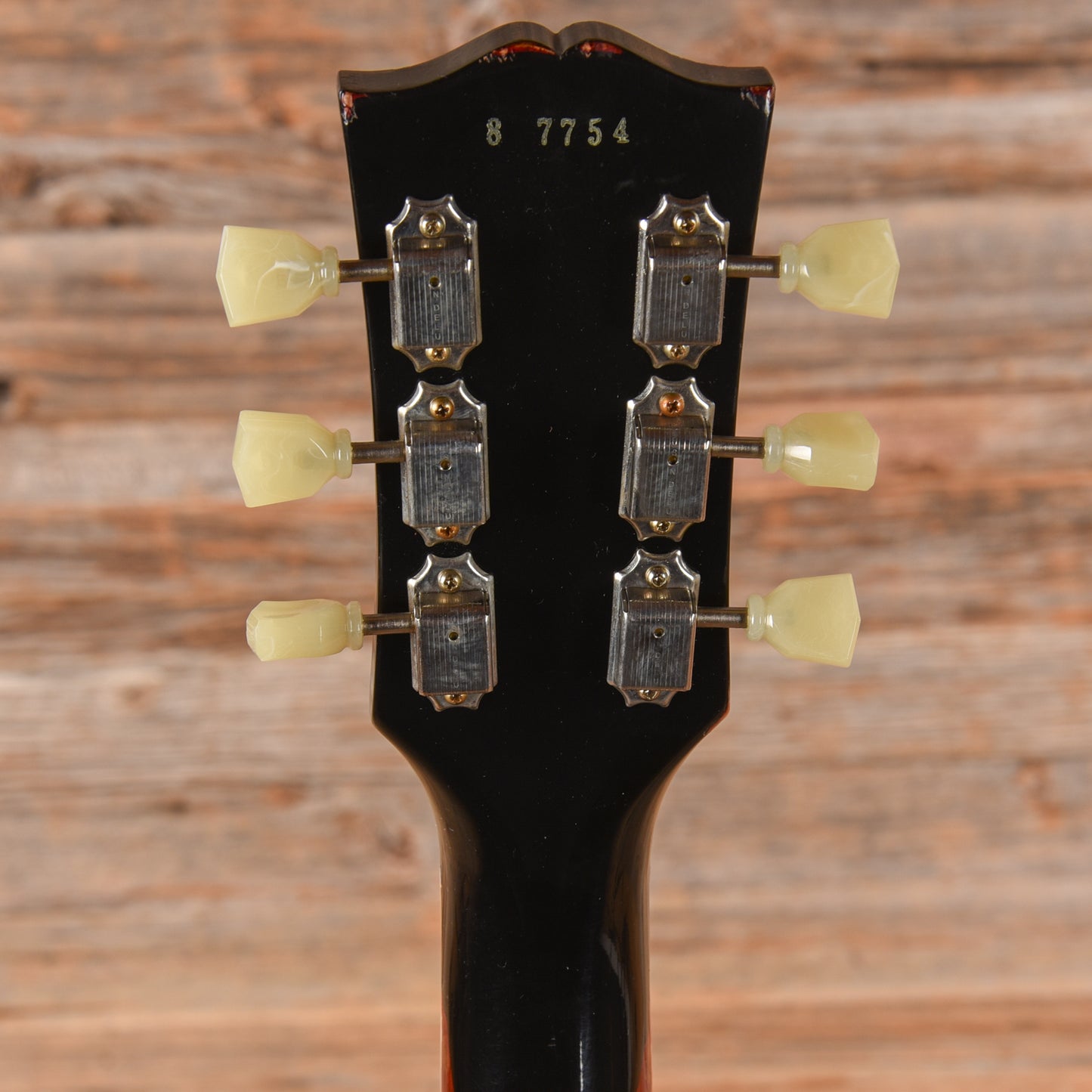 Gibson Custom Painted Over Series '58 Les Paul Standard Reissue Ebony Over Cherry Sunburst 2017 Electric Guitars / Solid Body