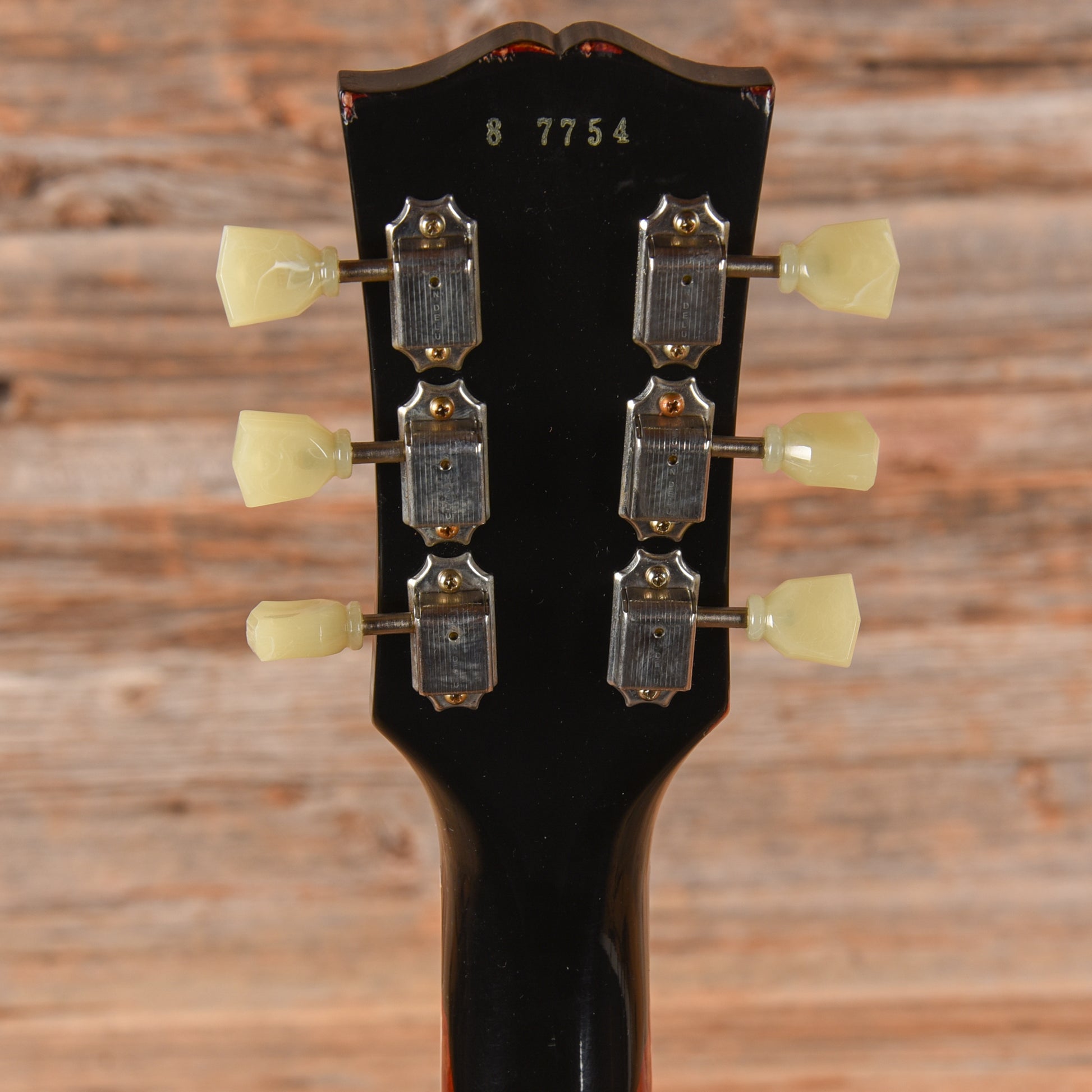Gibson Custom Painted Over Series '58 Les Paul Standard Reissue Ebony Over Cherry Sunburst 2017 Electric Guitars / Solid Body
