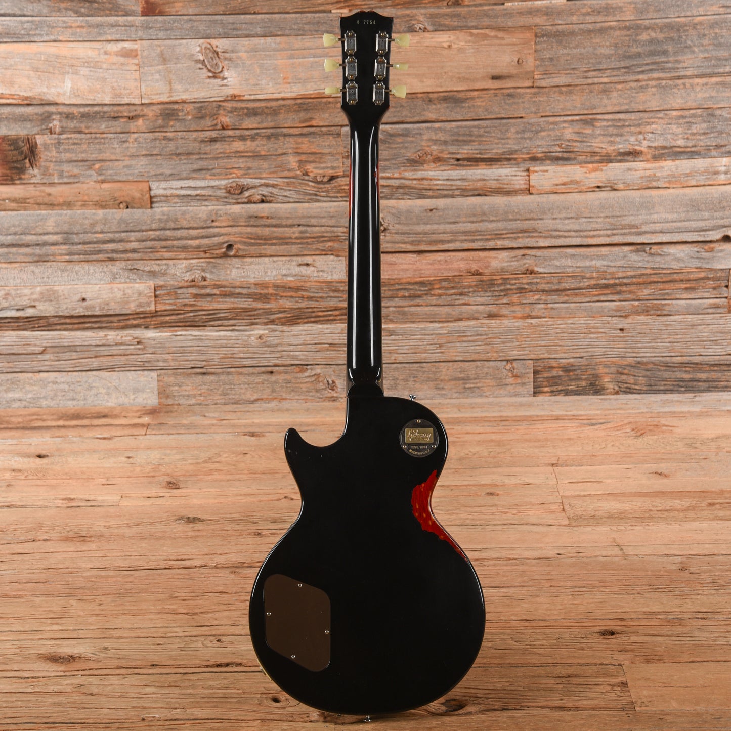 Gibson Custom Painted Over Series '58 Les Paul Standard Reissue Ebony Over Cherry Sunburst 2017 Electric Guitars / Solid Body