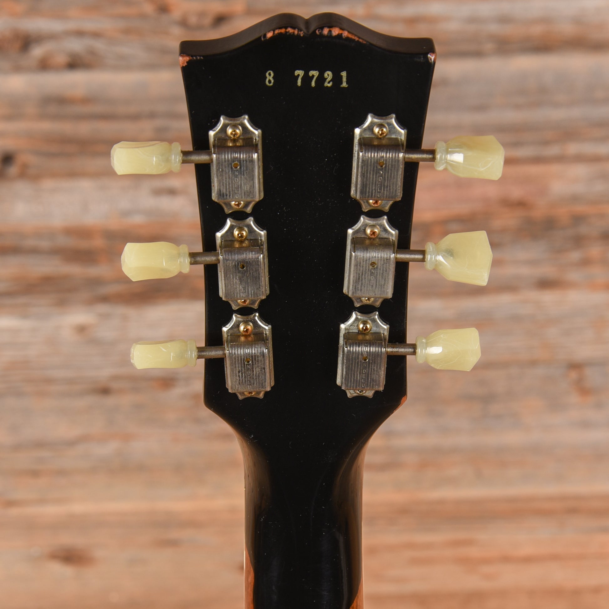 Gibson Custom Painted Over Series '58 Les Paul Standard Reissue Ebony Over Gold 2017 Electric Guitars / Solid Body