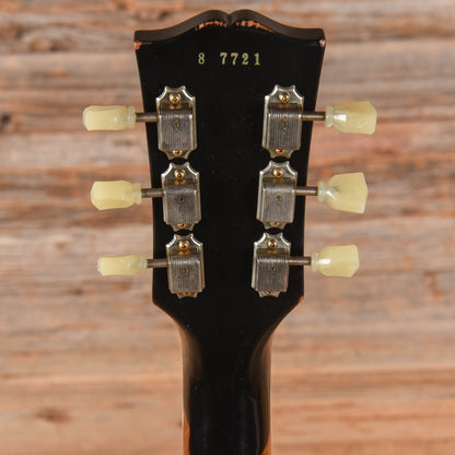 Gibson Custom Painted Over Series '58 Les Paul Standard Reissue Ebony Over Gold 2017 Electric Guitars / Solid Body