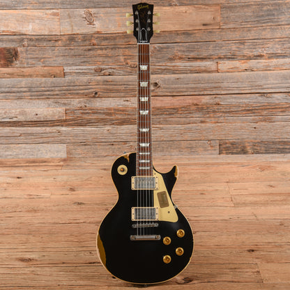 Gibson Custom Painted Over Series '58 Les Paul Standard Reissue Ebony Over Gold 2017 Electric Guitars / Solid Body