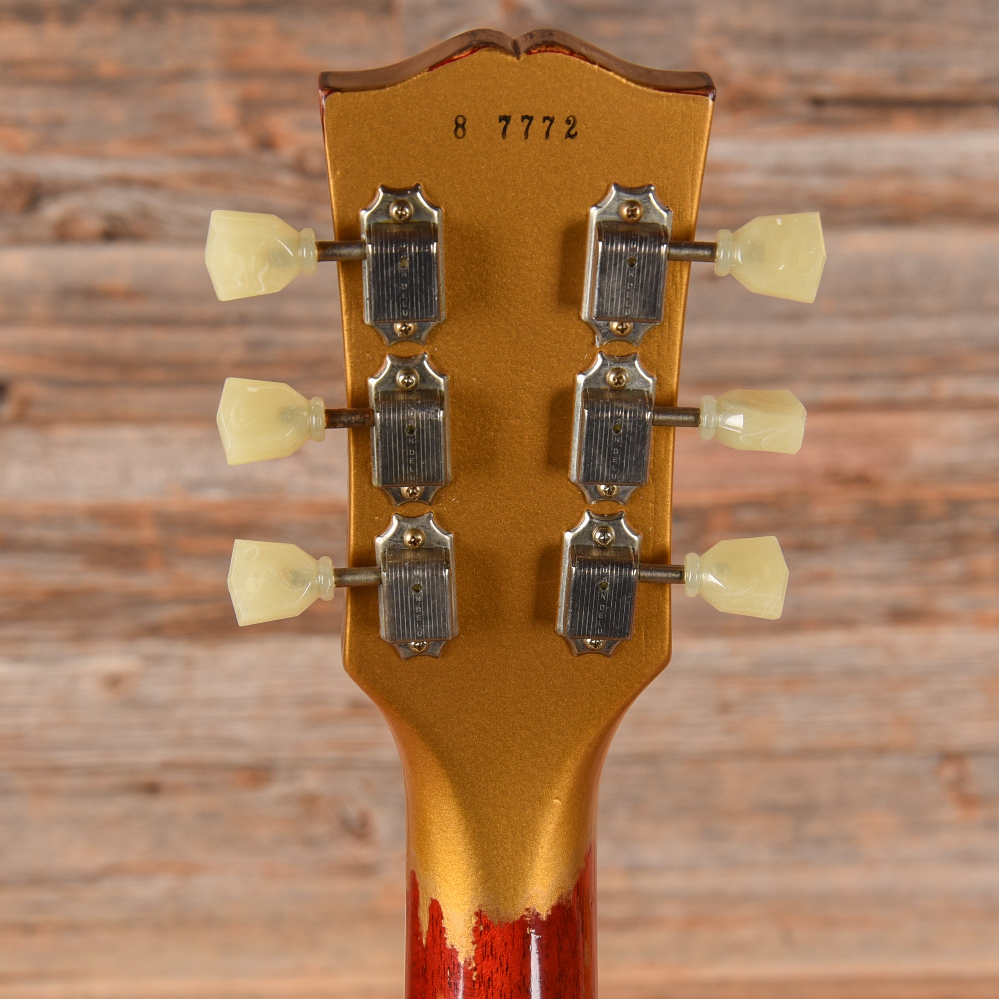 Gibson Custom Painted Over Series '58 Les Paul Standard Reissue Gold Over Cherry Sunburst 2017 Electric Guitars / Solid Body