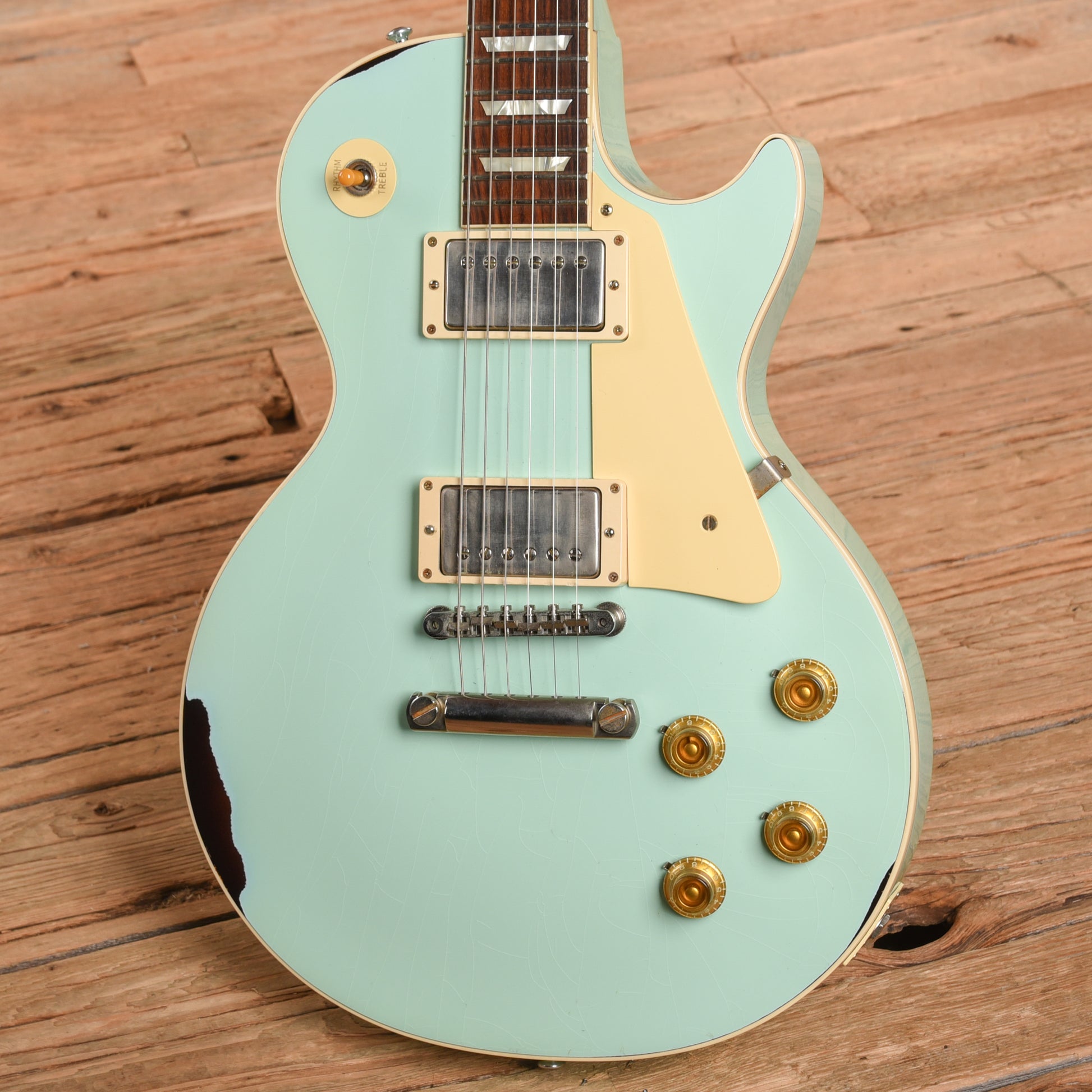 Gibson Custom Painted Over Series '58 Les Paul Standard Reissue Kerry Green Over Dark Sunburst 2017 Electric Guitars / Solid Body