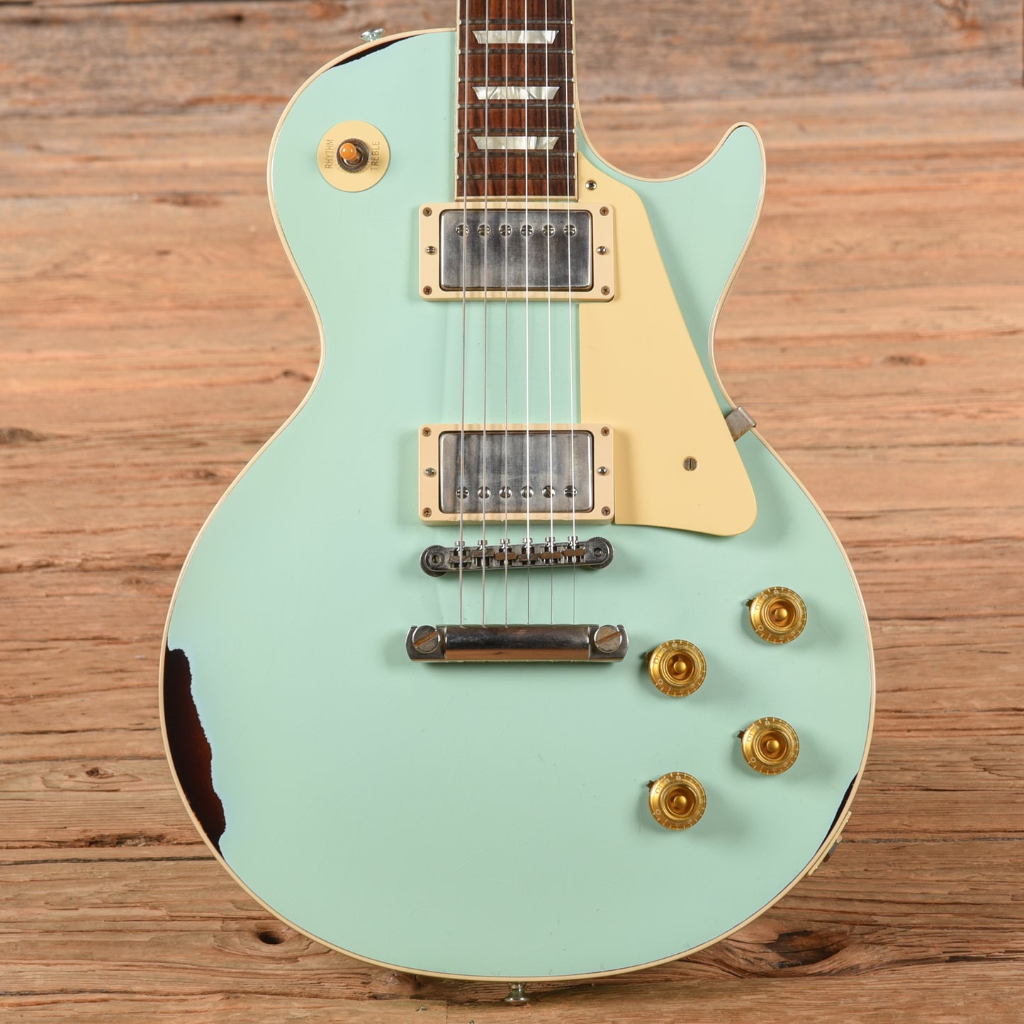 Gibson Custom Painted Over Series '58 Les Paul Standard Reissue Kerry Green Over Dark Sunburst 2017 Electric Guitars / Solid Body