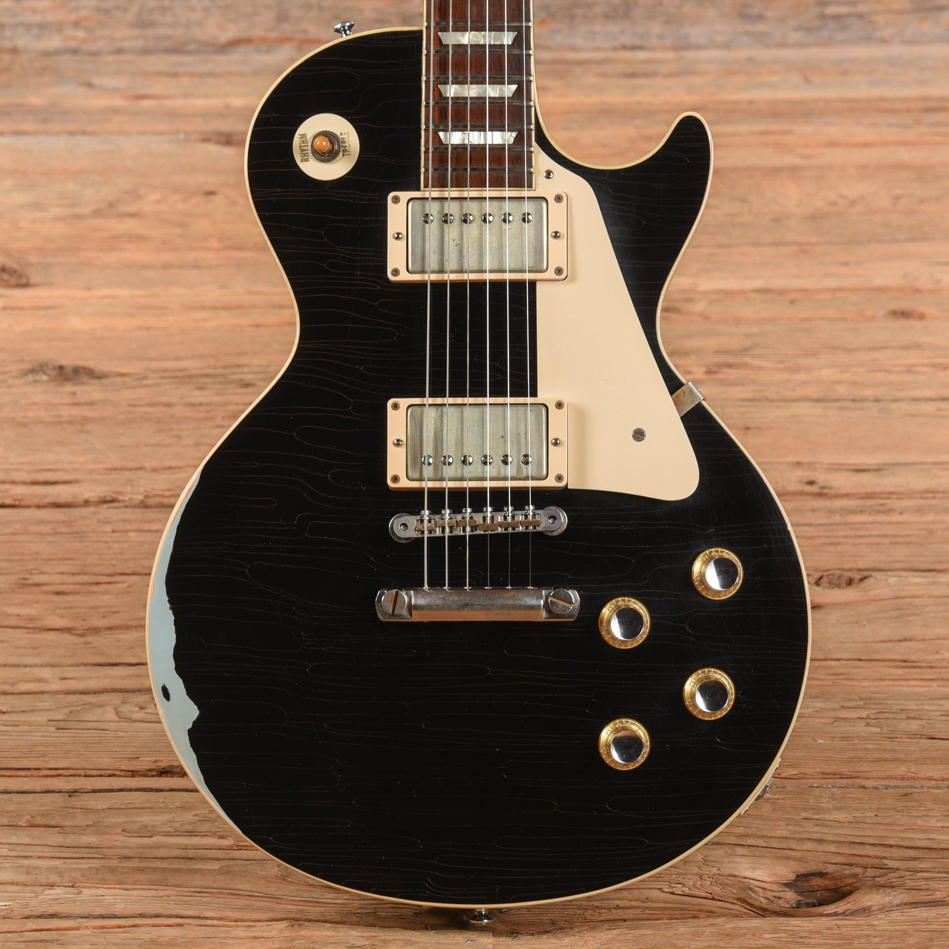 Gibson Custom Painted Over Series '60 Les Paul Standard Reissue Ebony Over Frosted Blue 2016 Electric Guitars / Solid Body