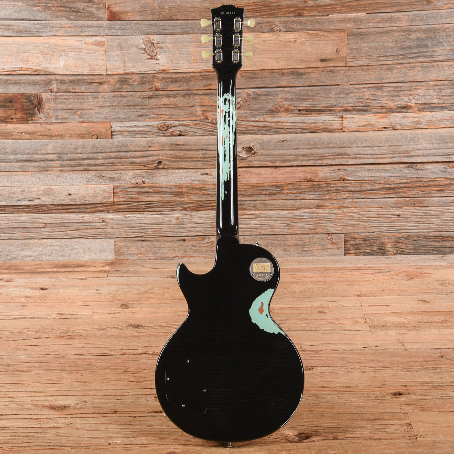 Gibson Custom Painted Over Series '60 Les Paul Standard Reissue Ebony Over Kerry Green 2016 Electric Guitars / Solid Body