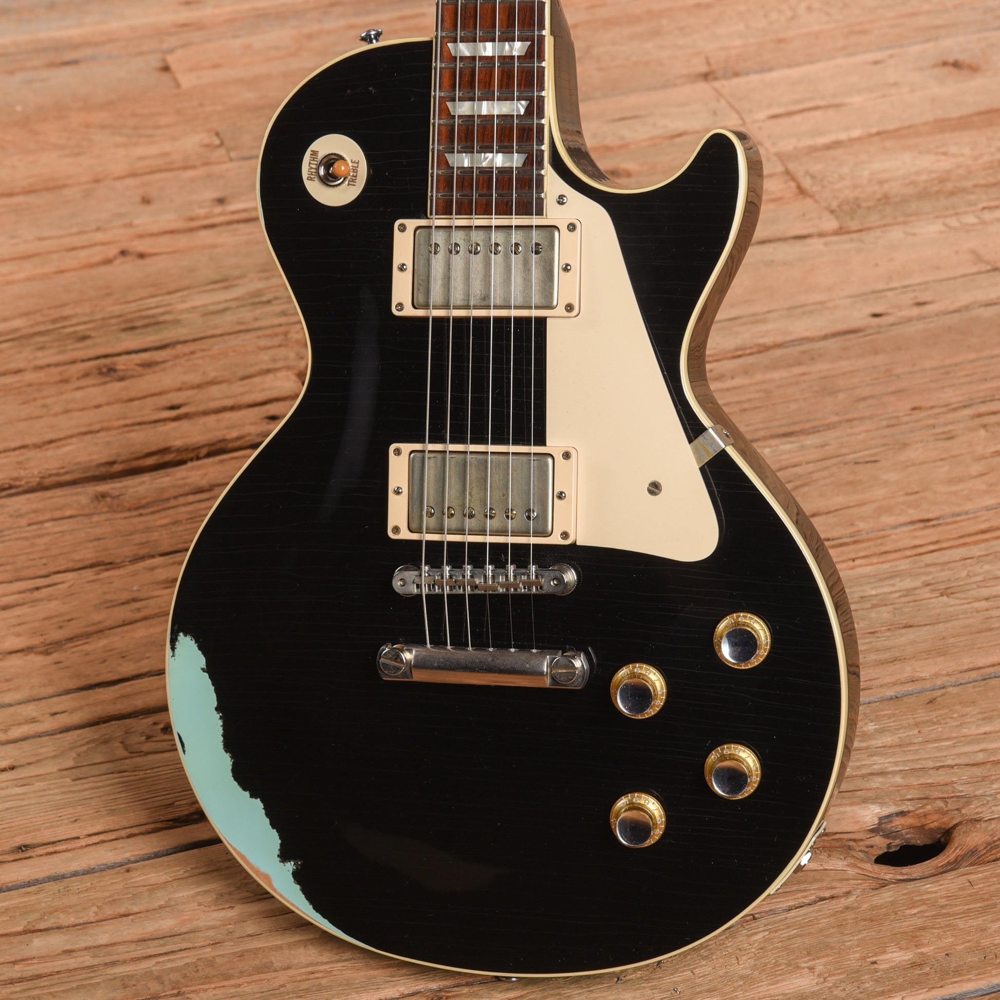 Gibson Custom Painted Over Series '60 Les Paul Standard Reissue Ebony Over Kerry Green 2016 Electric Guitars / Solid Body