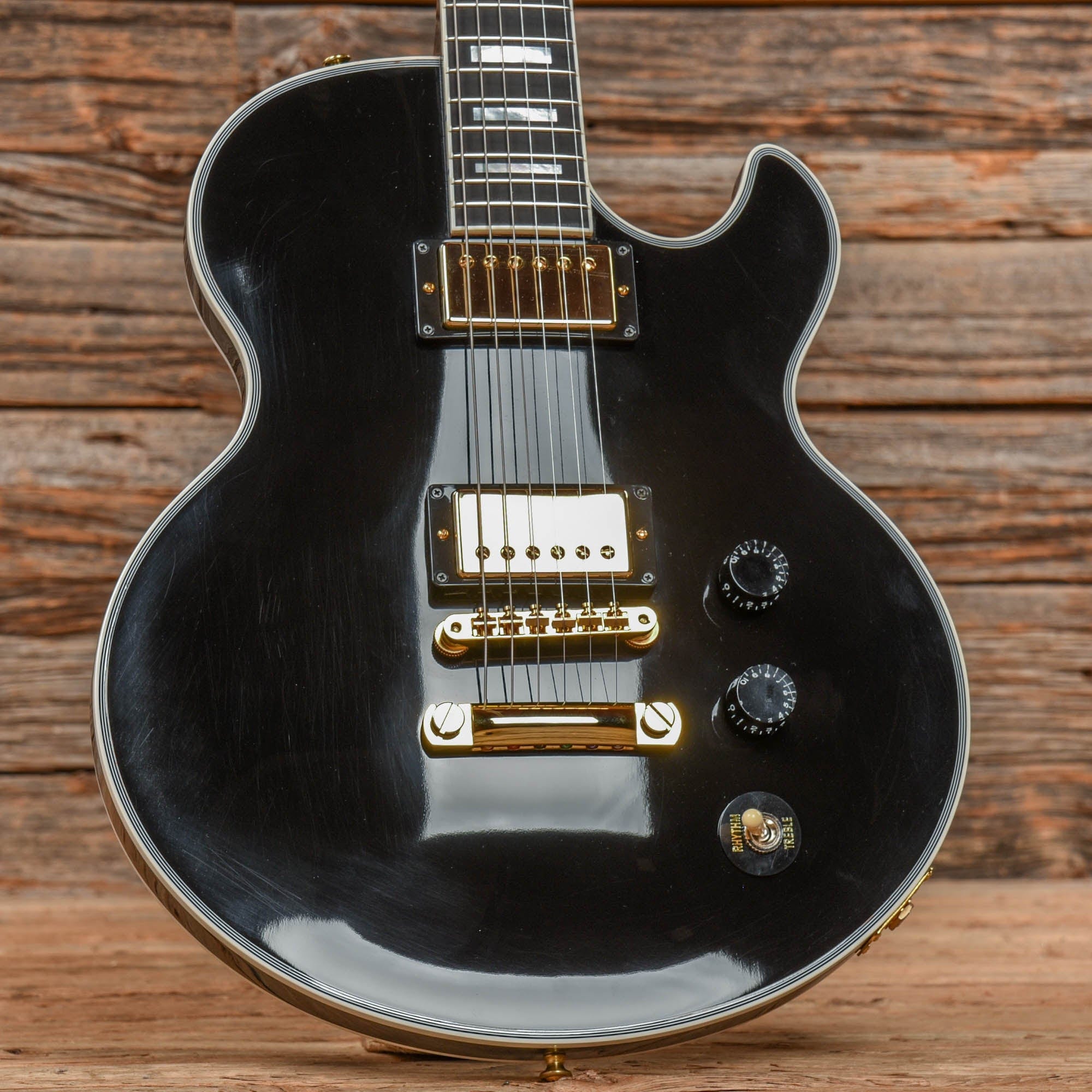 Custom Ron Gibson Custom Ron Wood Signature L5S Ebony 2015 – Chicago Music Exchange