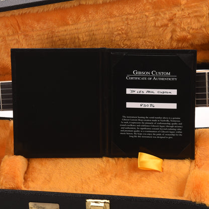 Gibson Custom Shop 1954 Les Paul Custom Staple Pickup Reissue Ebony VOS Electric Guitars / Solid Body