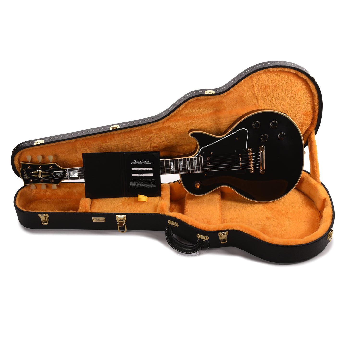 Gibson Custom Shop 1954 Les Paul Custom Staple Pickup Reissue Ebony VOS Electric Guitars / Solid Body
