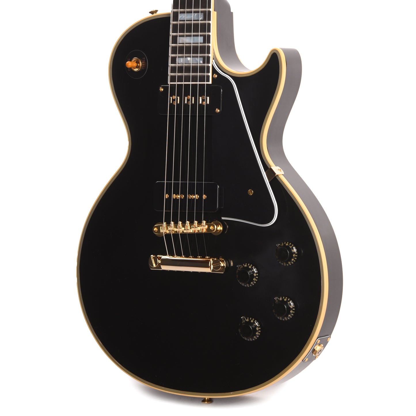 Gibson Custom Shop 1954 Les Paul Custom Staple Pickup Reissue Ebony VOS Electric Guitars / Solid Body