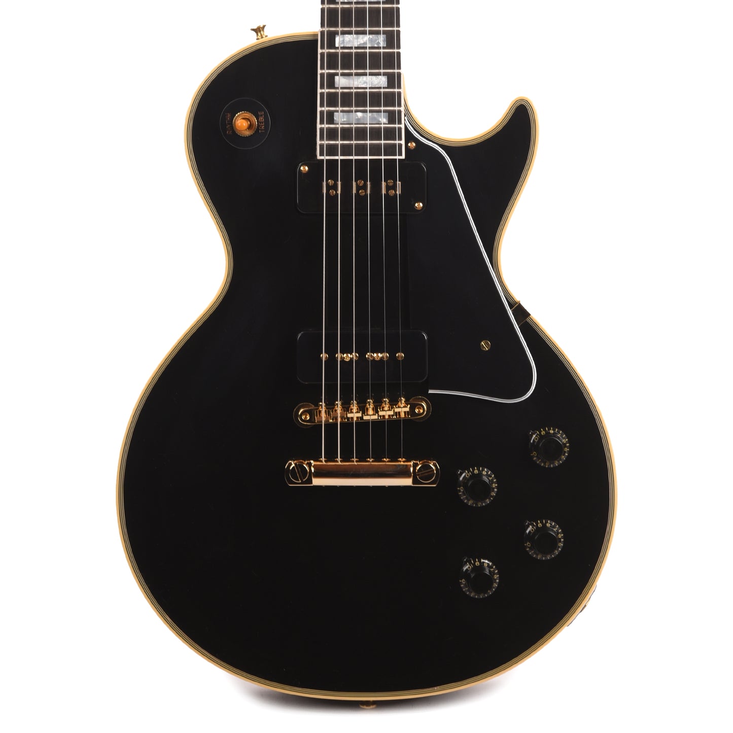 Gibson Custom Shop 1954 Les Paul Custom Staple Pickup Reissue Ebony VOS Electric Guitars / Solid Body