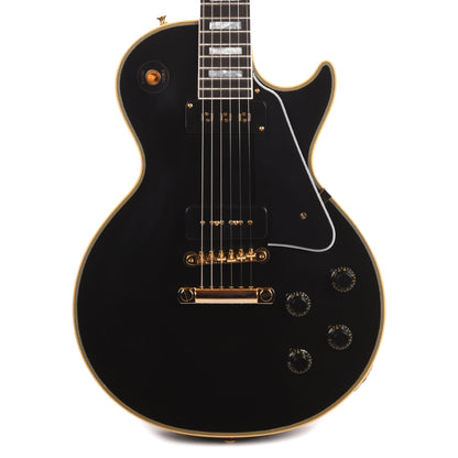Gibson Custom Shop 1954 Les Paul Custom Staple Pickup Reissue Ebony VOS Electric Guitars / Solid Body