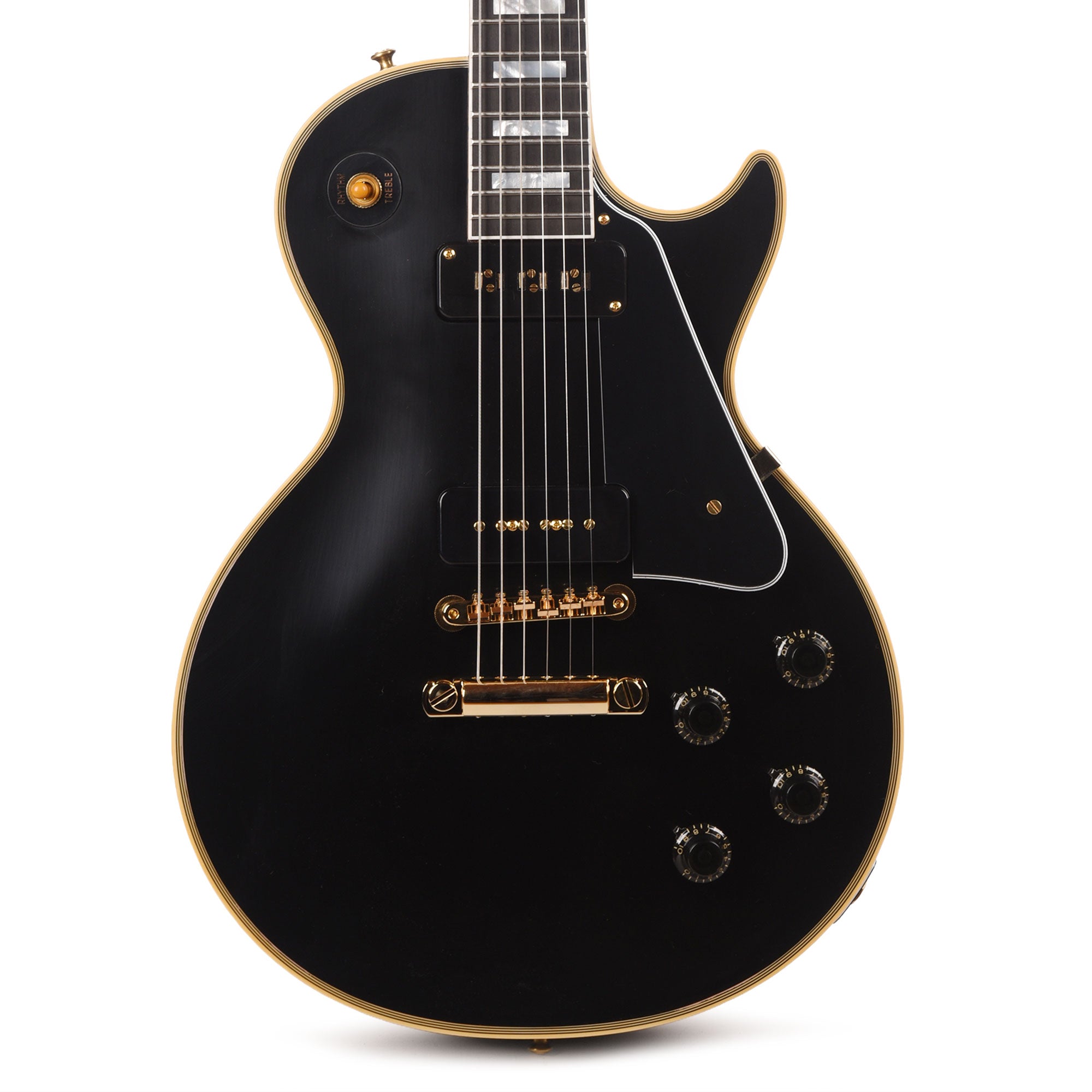 Gibson Custom Shop 1954 Les Paul Custom Staple Pickup Reissue Ebony VOS Electric Guitars / Solid Body