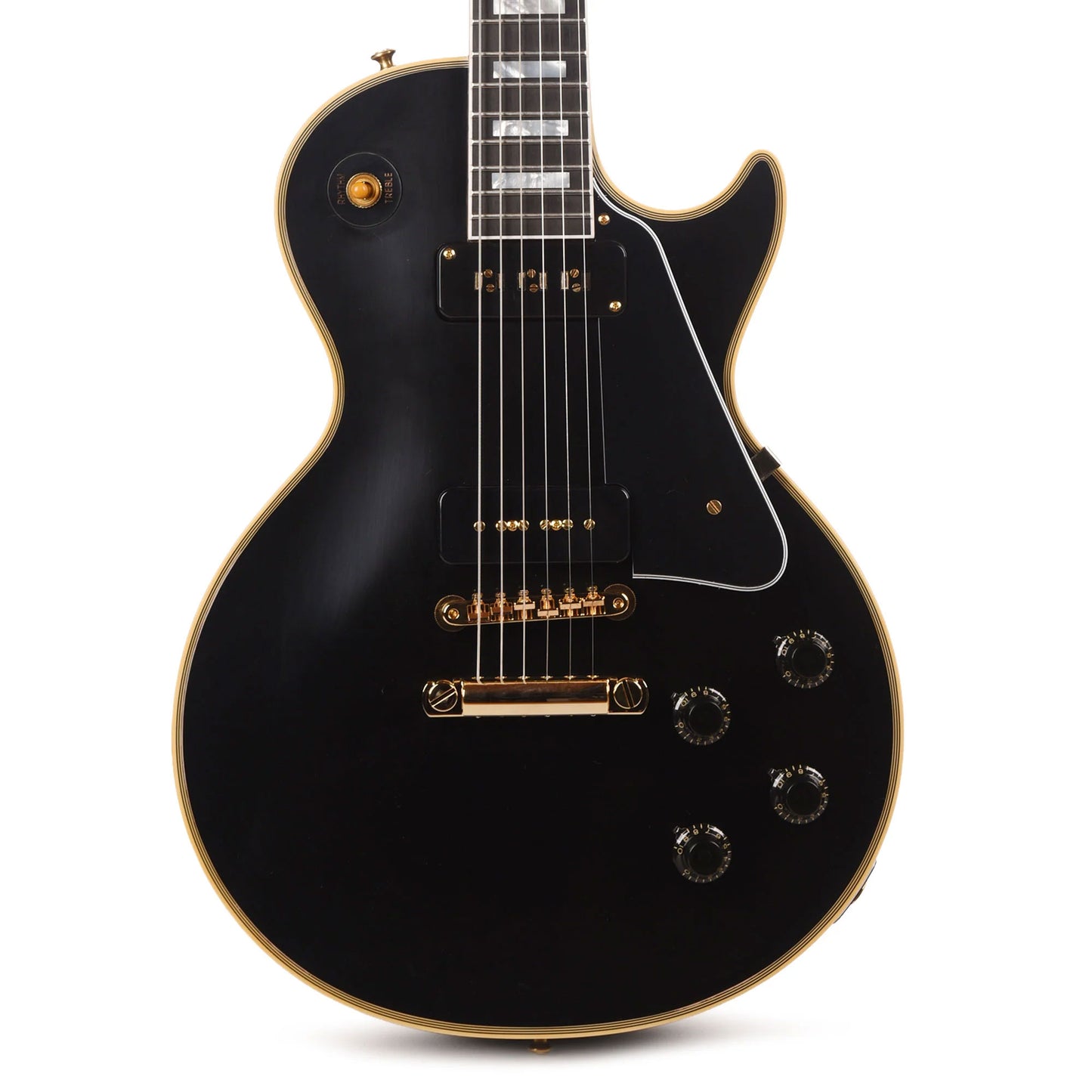 Gibson Custom Shop 1954 Les Paul Custom Staple Pickup Reissue Ebony VOS Electric Guitars / Solid Body