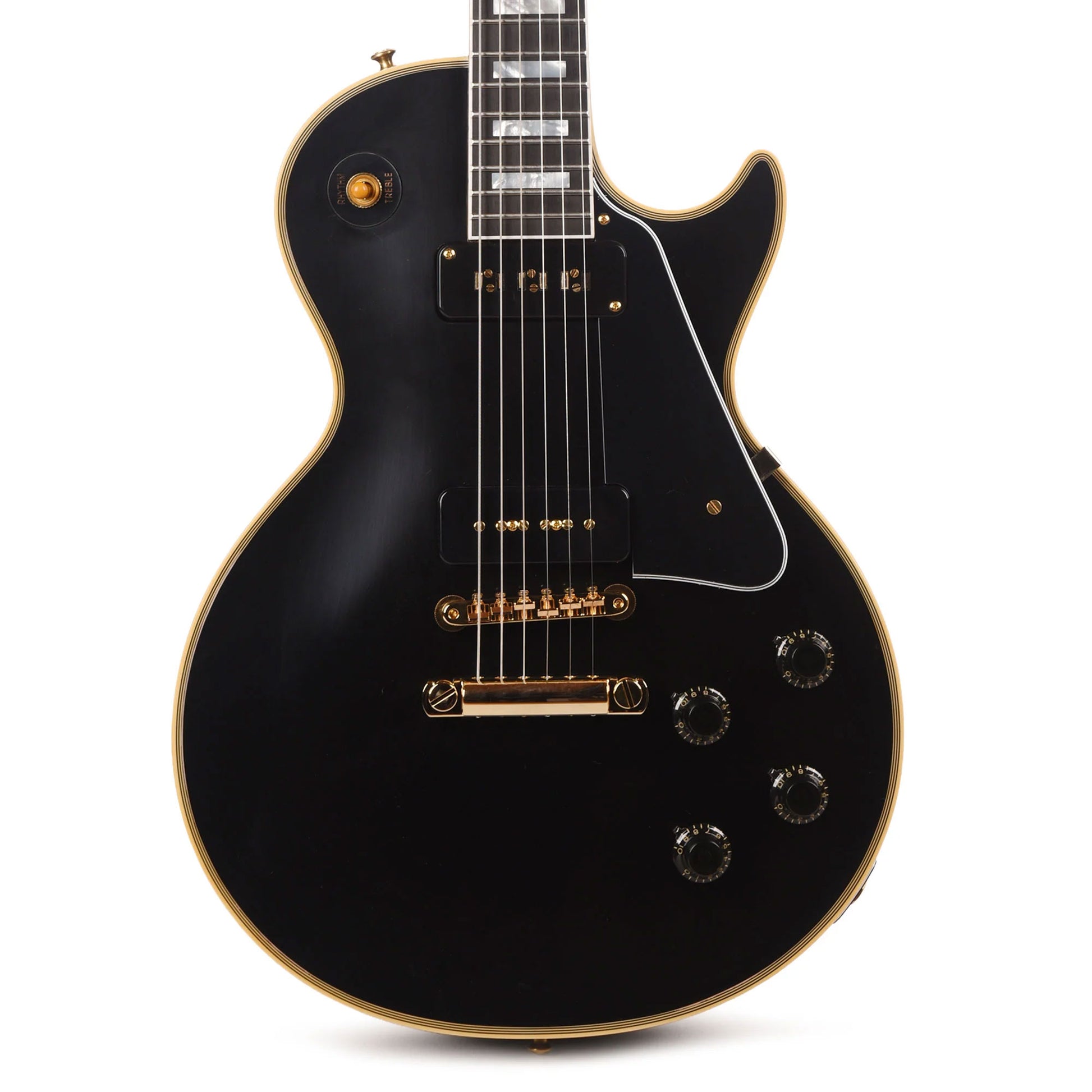 Gibson Custom Shop 1954 Les Paul Custom Staple Pickup Reissue Ebony VOS Electric Guitars / Solid Body