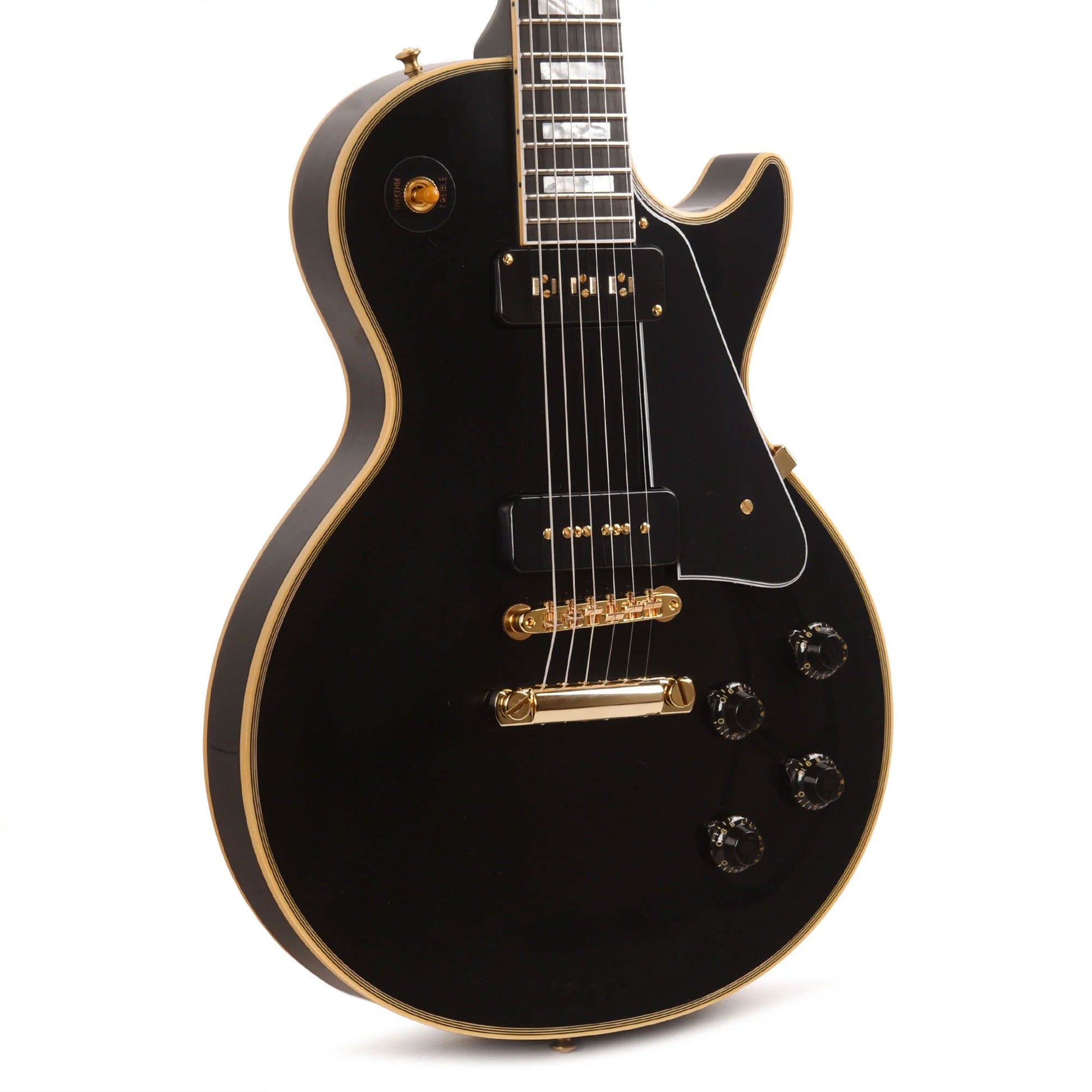 Gibson Custom Shop 1954 Les Paul Custom Staple Pickup Reissue Ebony VOS Electric Guitars / Solid Body