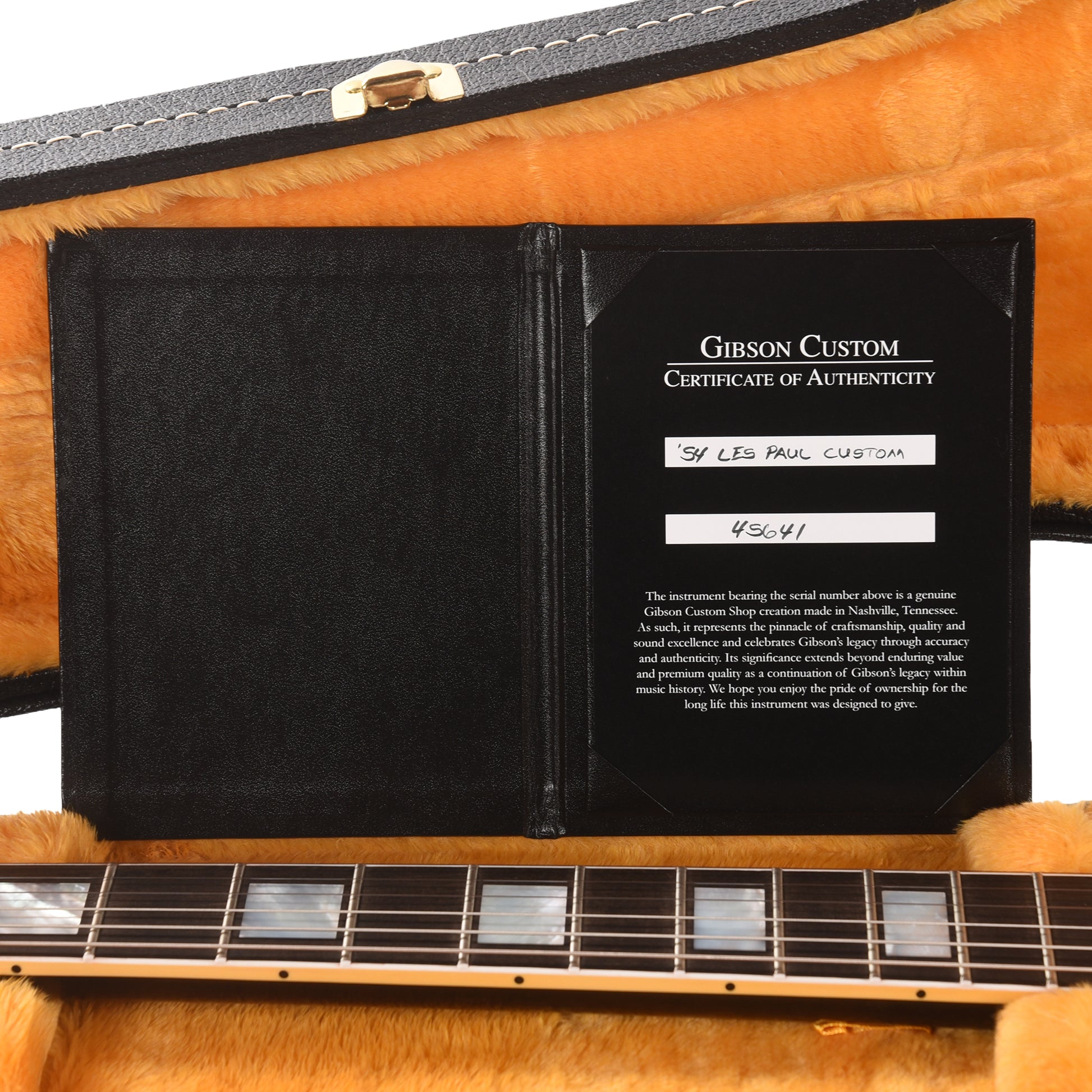 Gibson Custom Shop 1954 Les Paul Custom Staple Pickup Reissue Ebony VOS Electric Guitars / Solid Body