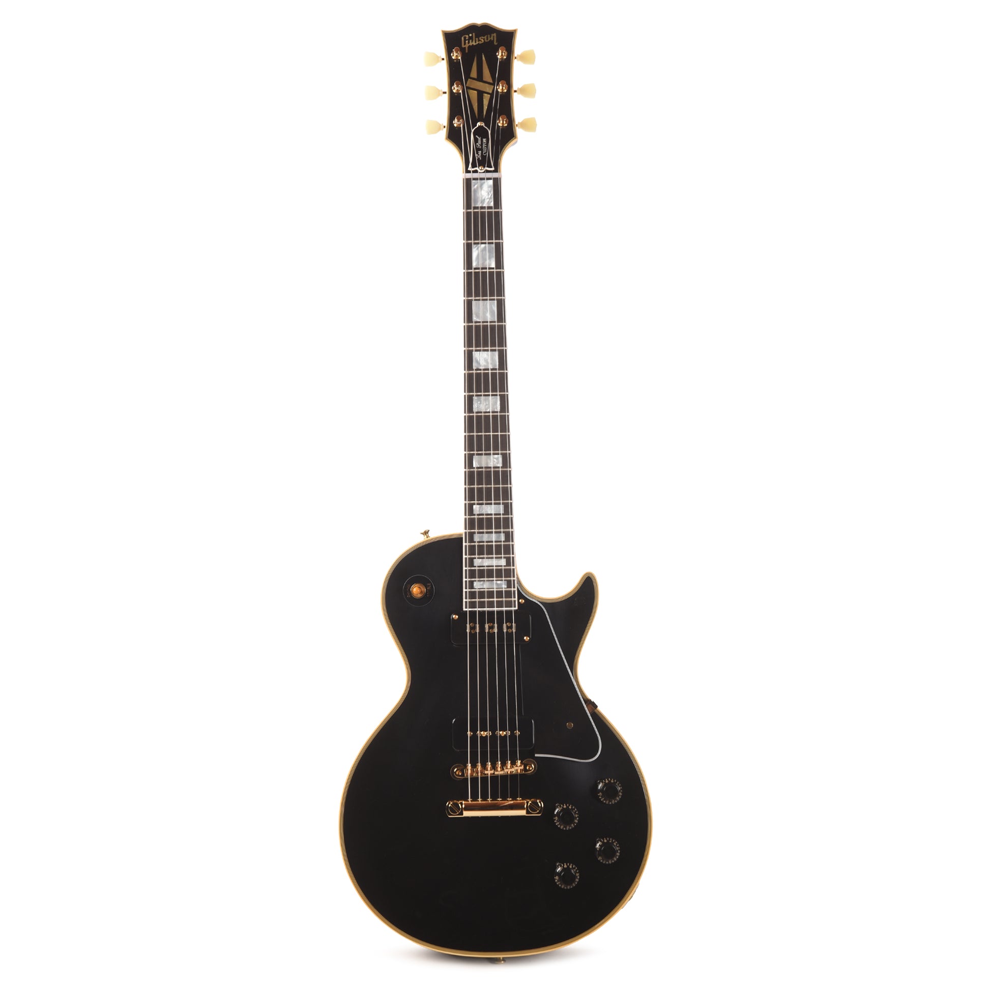 Gibson Custom Shop 1954 Les Paul Custom Staple Pickup Reissue Ebony VOS Electric Guitars / Solid Body