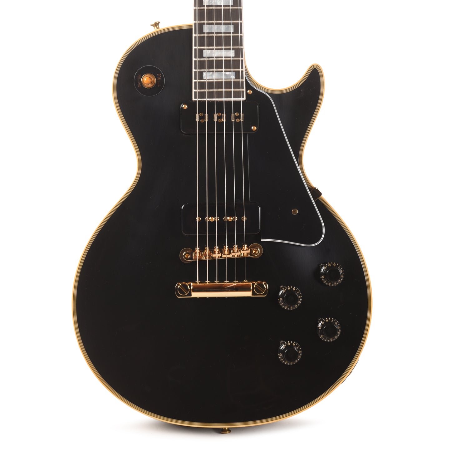 Gibson Custom Shop 1954 Les Paul Custom Staple Pickup Reissue Ebony VOS Electric Guitars / Solid Body