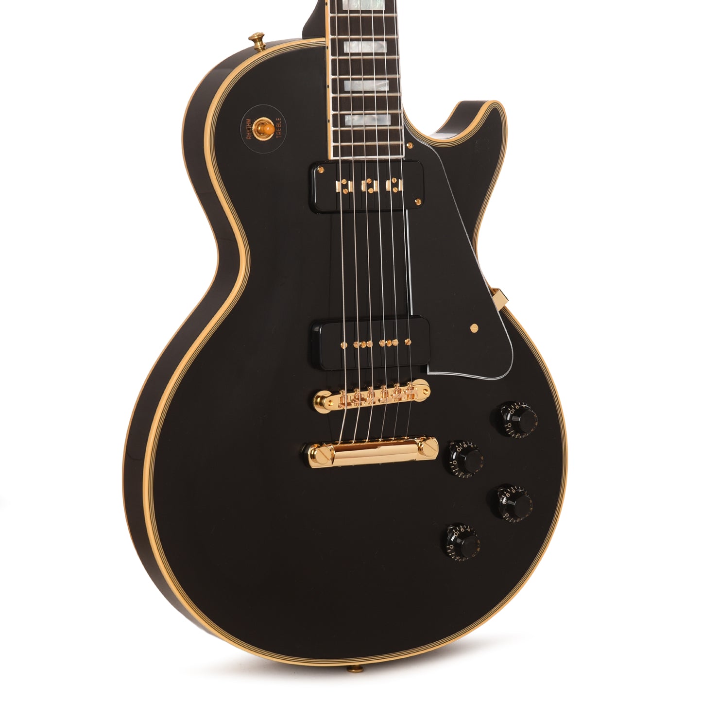 Gibson Custom Shop 1954 Les Paul Custom Staple Pickup Reissue Ebony VOS Electric Guitars / Solid Body