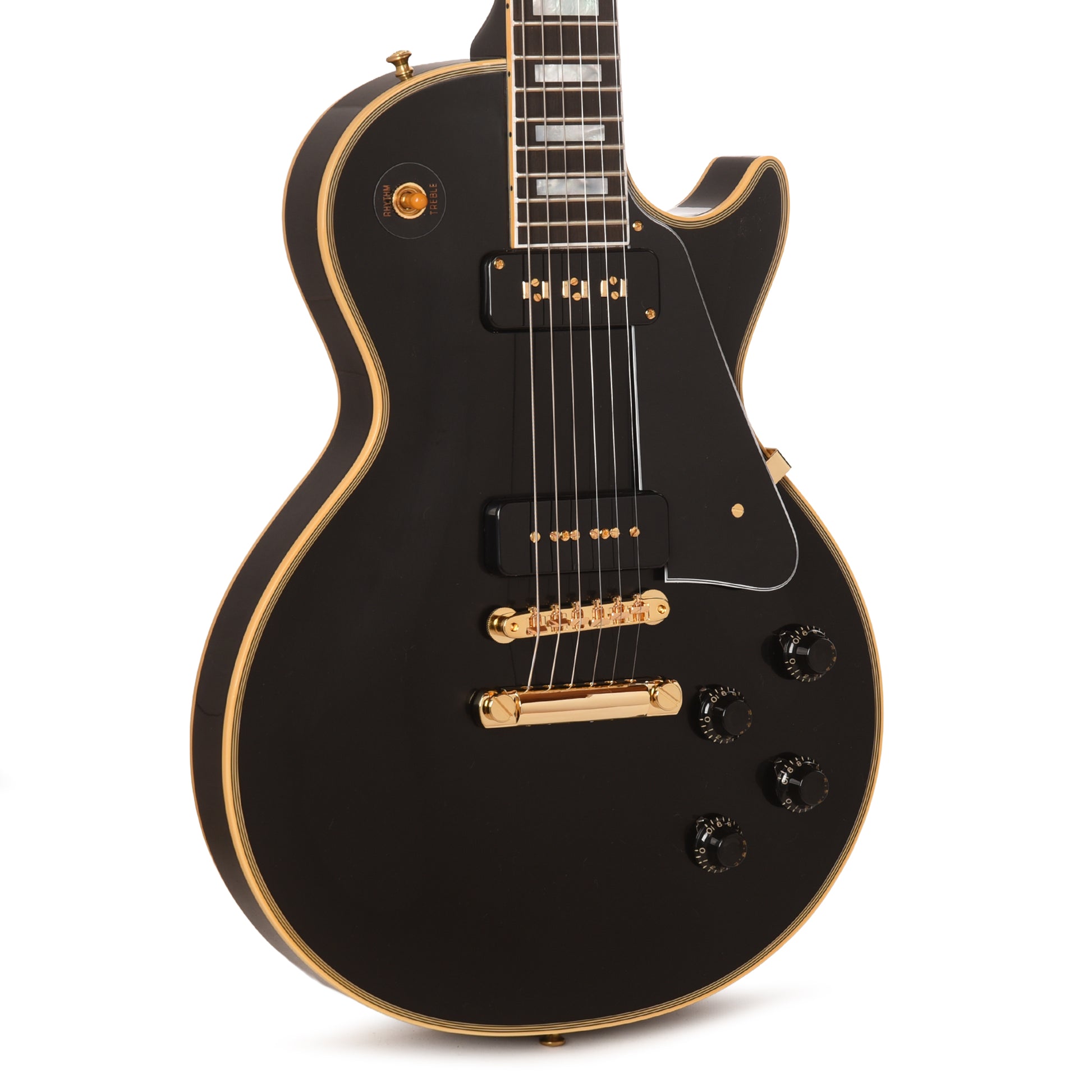 Gibson Custom Shop 1954 Les Paul Custom Staple Pickup Reissue Ebony VOS Electric Guitars / Solid Body