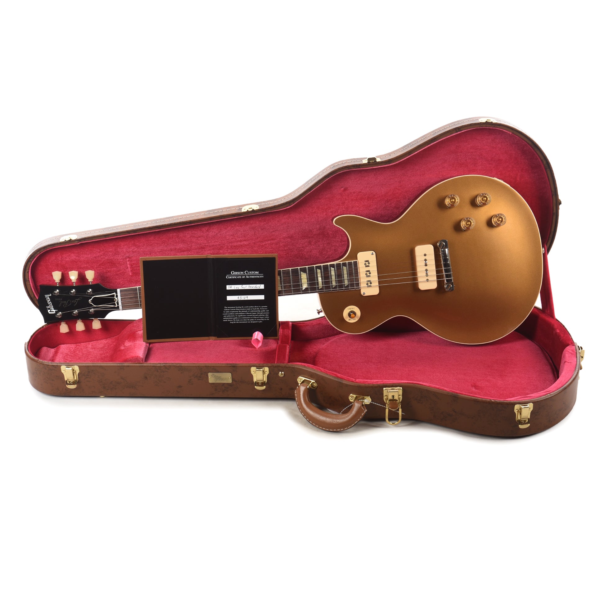 Gibson Custom Shop 1954 Les Paul Goldtop VOS w/Staple Pickup & P90 Electric Guitars / Solid Body