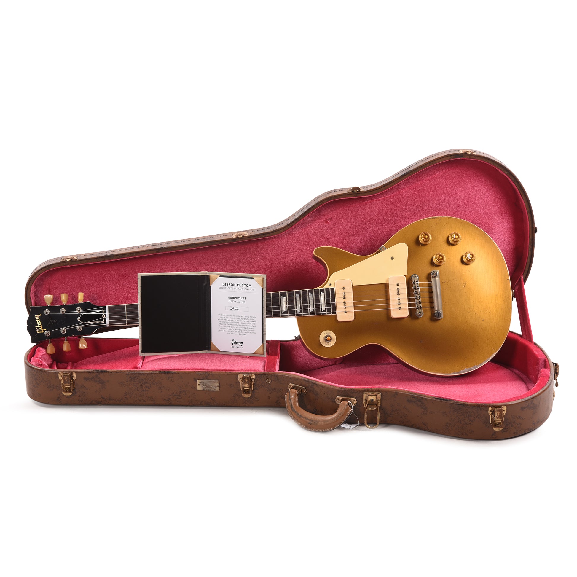 Gibson Custom Shop 1956 Les Paul Goldtop Reissue Double Gold All Over Ultralight Back Murphy Lab Heavy Aged Electric Guitars / Solid Body