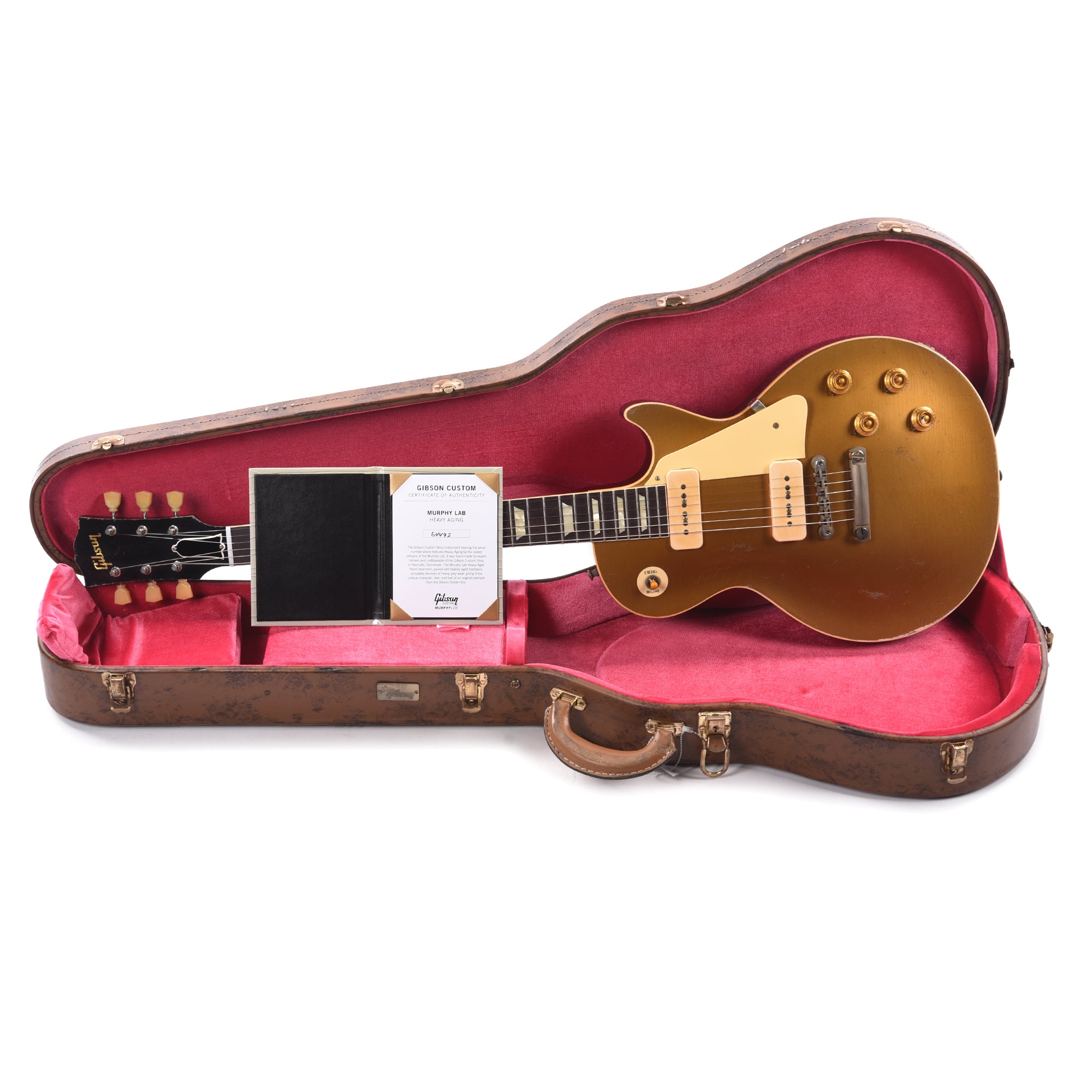 Gibson Custom Shop 1956 Les Paul Goldtop Reissue Double Gold Ultralight Back Murphy Lab Heavy Electric Guitars / Solid Body
