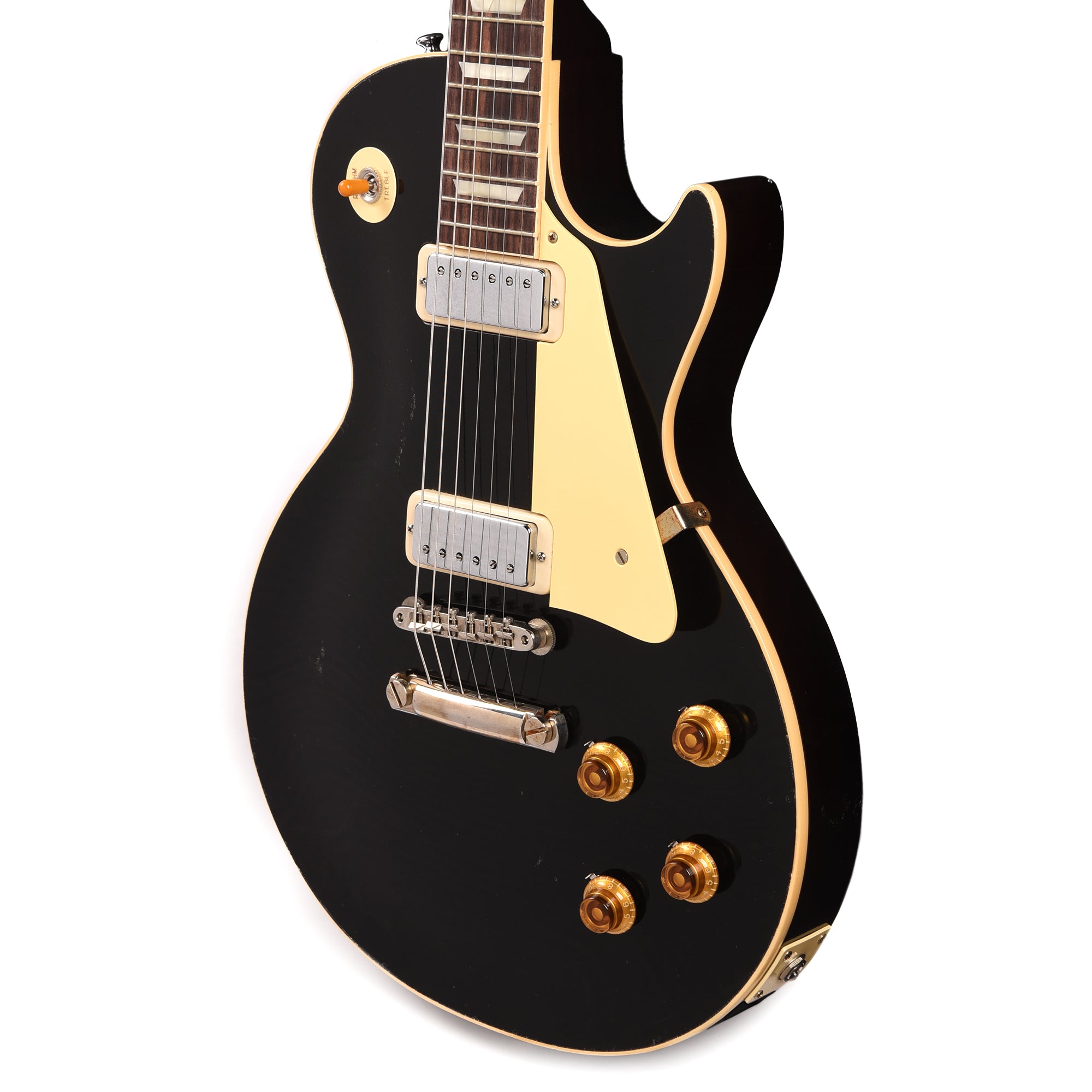 Gibson Custom Shop 1956 Les Paul Standard Antique Ebony Top/Dark Back Murphy Lab Light Aged w/Mini Humbuckers Electric Guitars / Solid Body