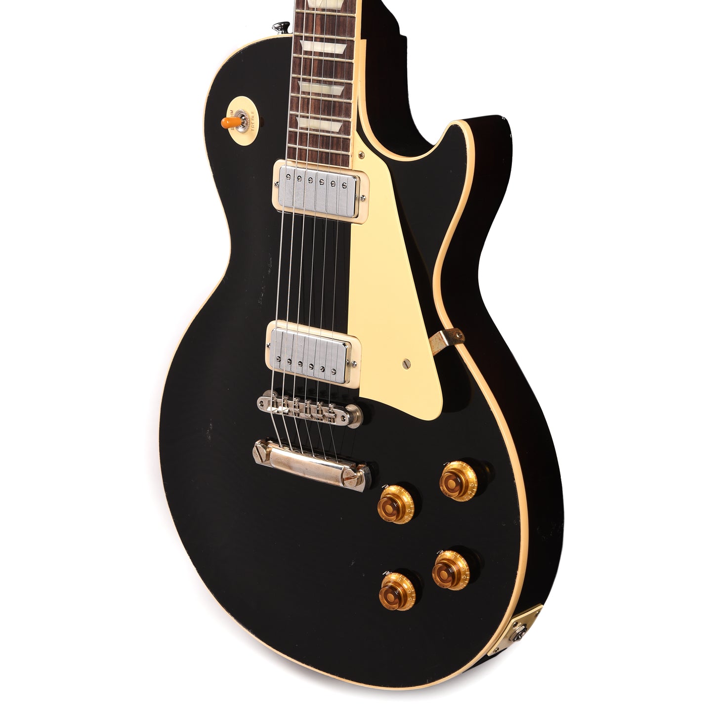 Gibson Custom Shop 1956 Les Paul Standard Antique Ebony Top/Dark Back Murphy Lab Light Aged w/Mini Humbuckers Electric Guitars / Solid Body