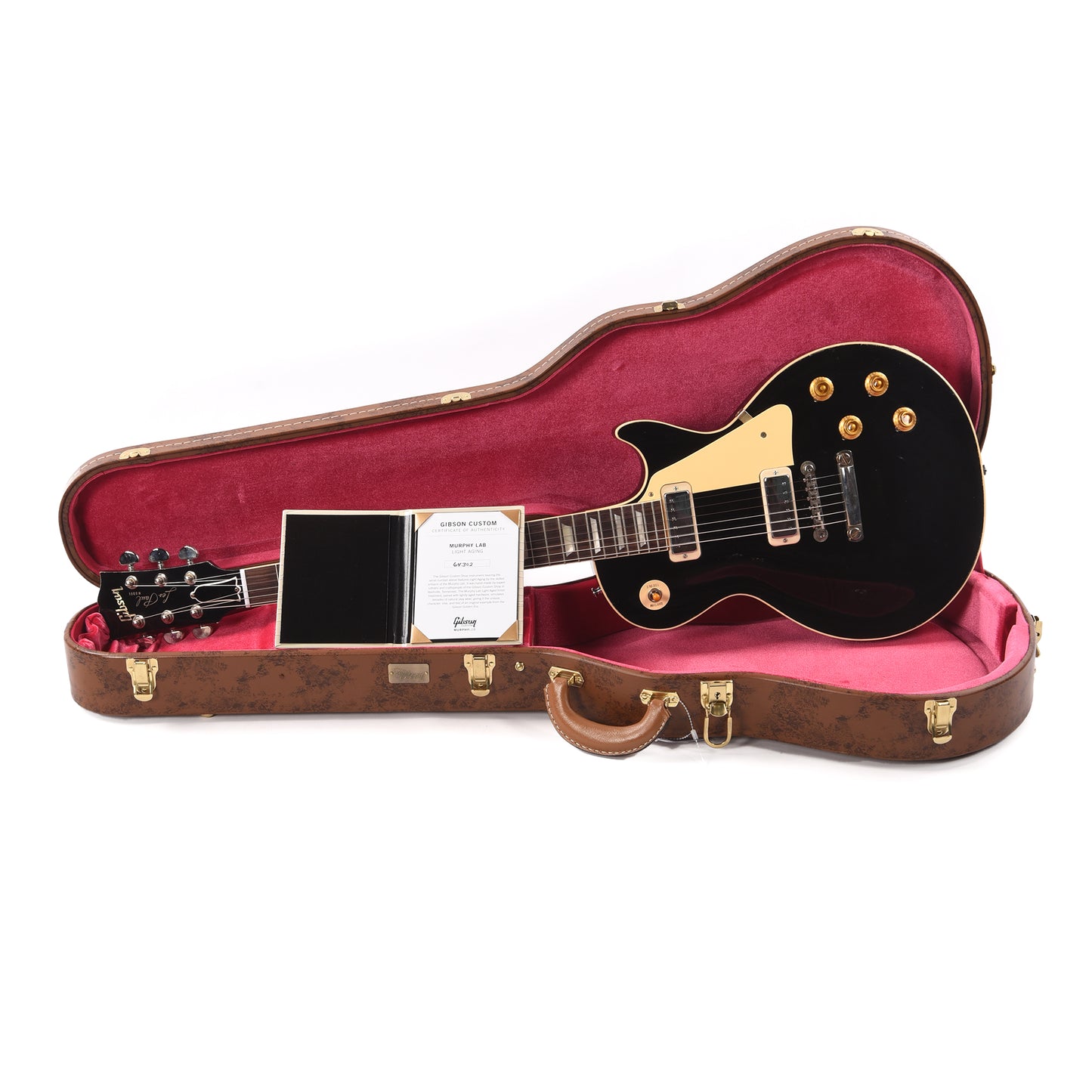 Gibson Custom Shop 1956 Les Paul Standard Antique Ebony Top/Dark Back Murphy Lab Light Aged w/Mini Humbuckers Electric Guitars / Solid Body