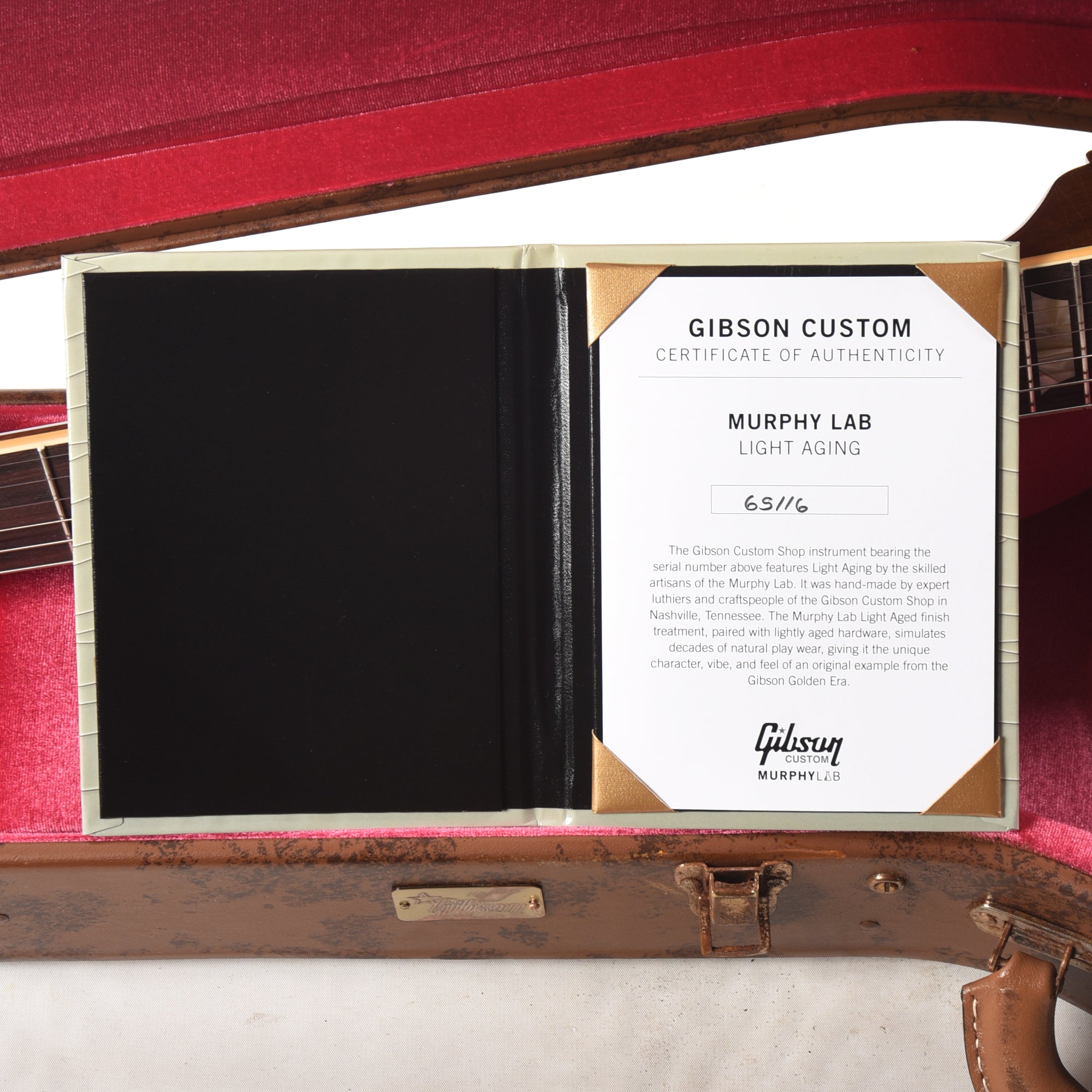 Gibson Custom Shop 1956 Les Paul Standard Ebony Top Murphy Lab Light Aged w/Bigsby B7 Electric Guitars / Solid Body