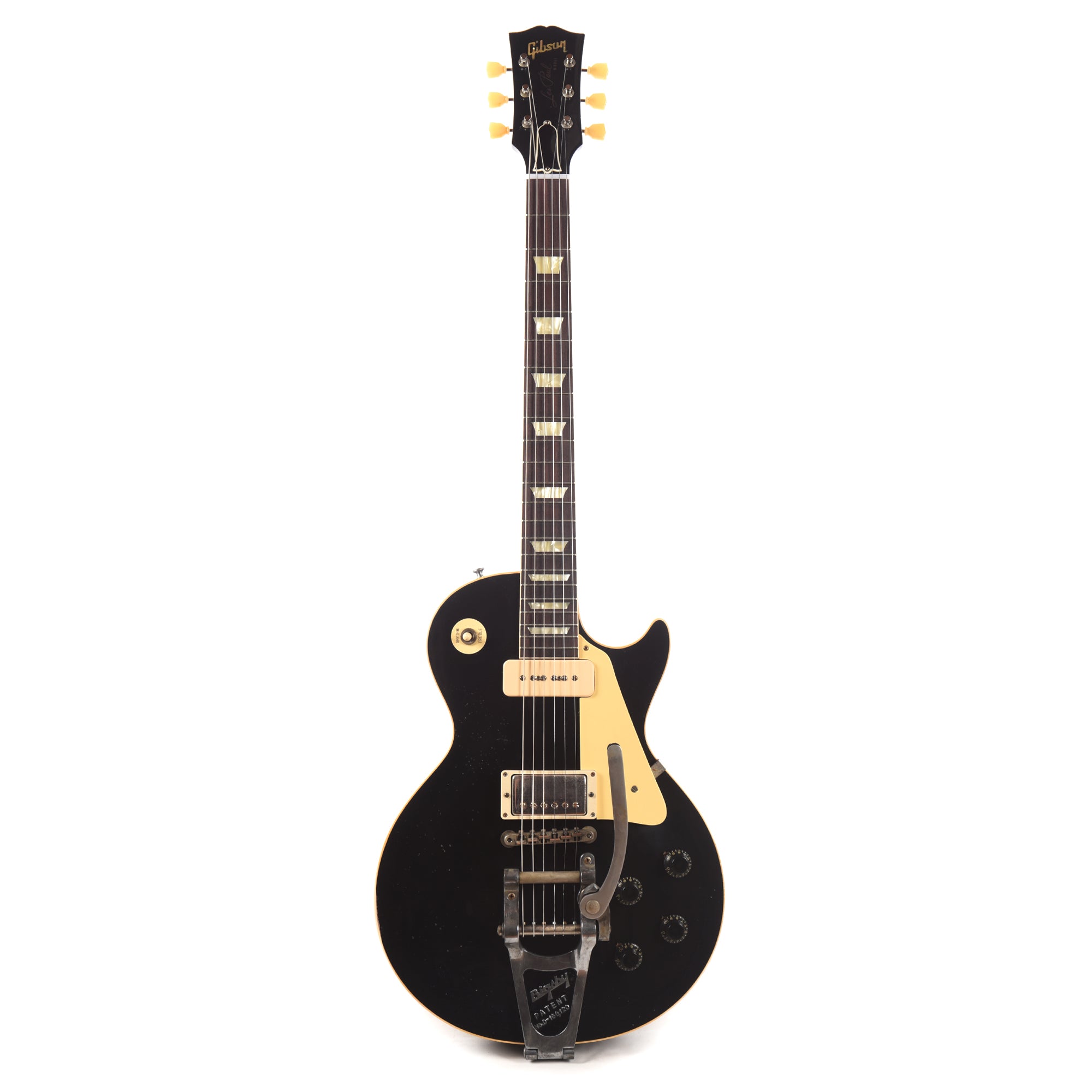 Gibson Custom Shop 1956 Les Paul Standard Ebony Top Murphy Lab Light Aged w/Bigsby B7 Electric Guitars / Solid Body