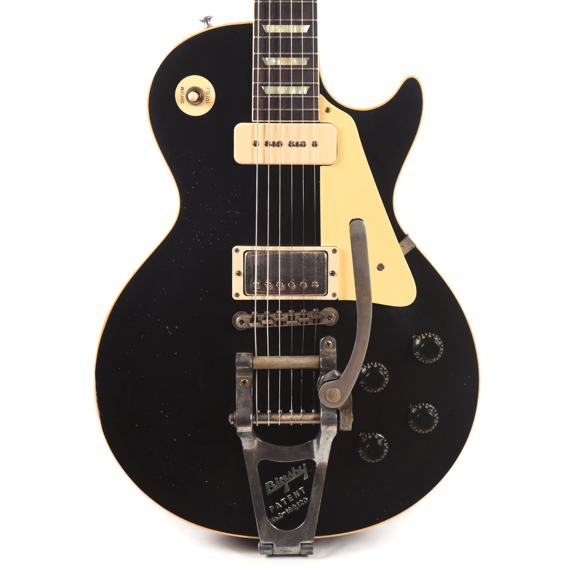 Gibson Custom Shop 1956 Les Paul Standard Ebony Top Murphy Lab Light Aged w/Bigsby B7 Electric Guitars / Solid Body