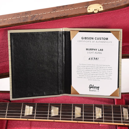 Gibson Custom Shop 1956 Les Paul Standard Ebony Top Murphy Lab Light Aged w/Bigsby B7 Electric Guitars / Solid Body