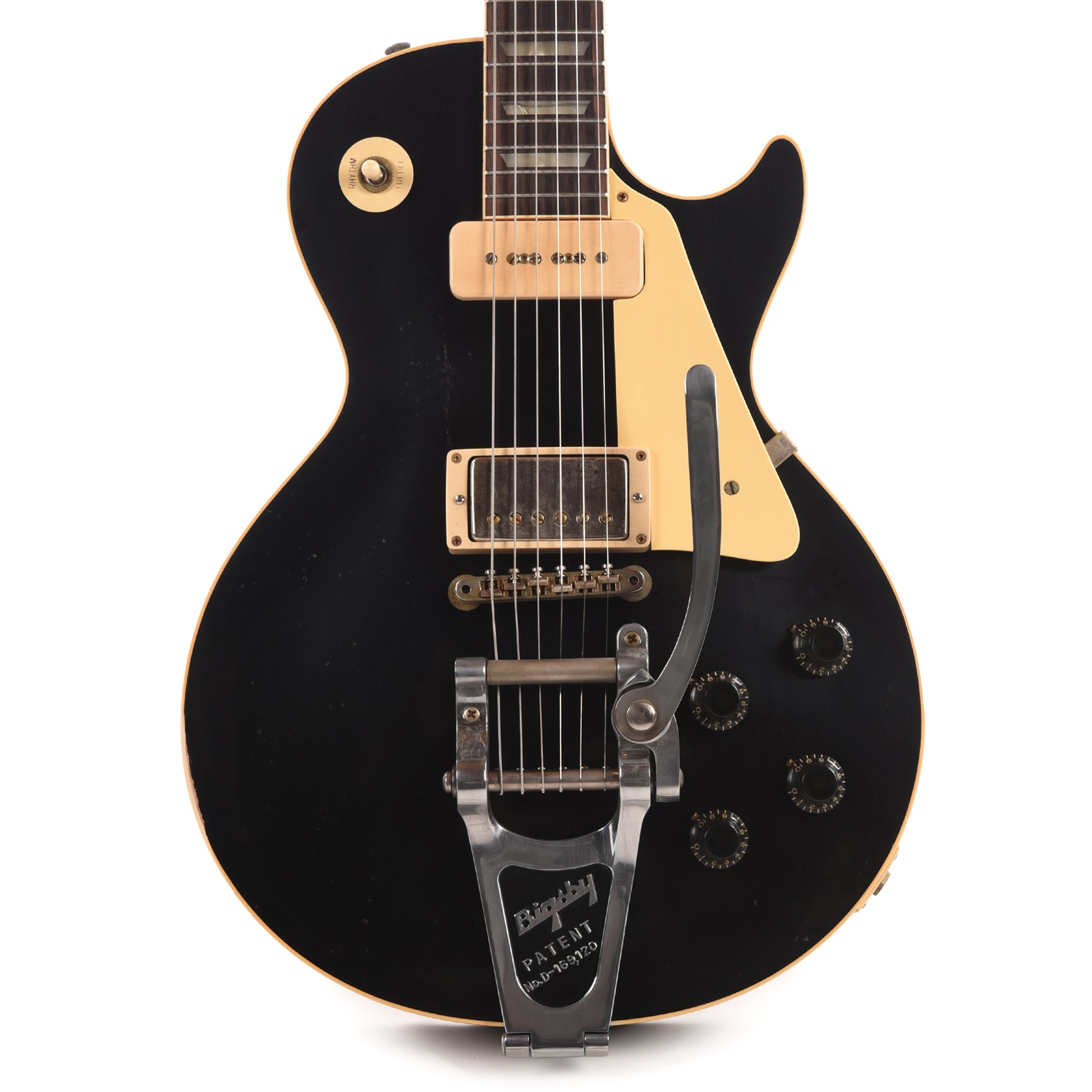 Gibson Custom Shop 1956 Les Paul Standard Ebony Top Murphy Lab Light Aged w/Bigsby B7 Electric Guitars / Solid Body