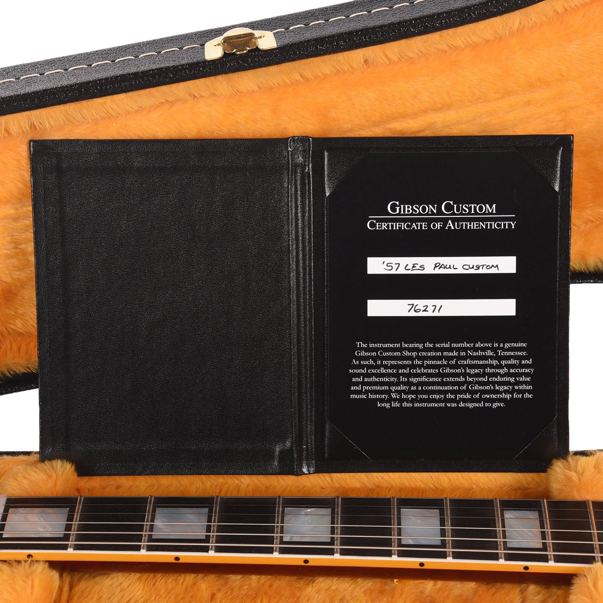 Gibson Custom Shop 1957 Les Paul Custom Cherry Toner VOS w/Custom 