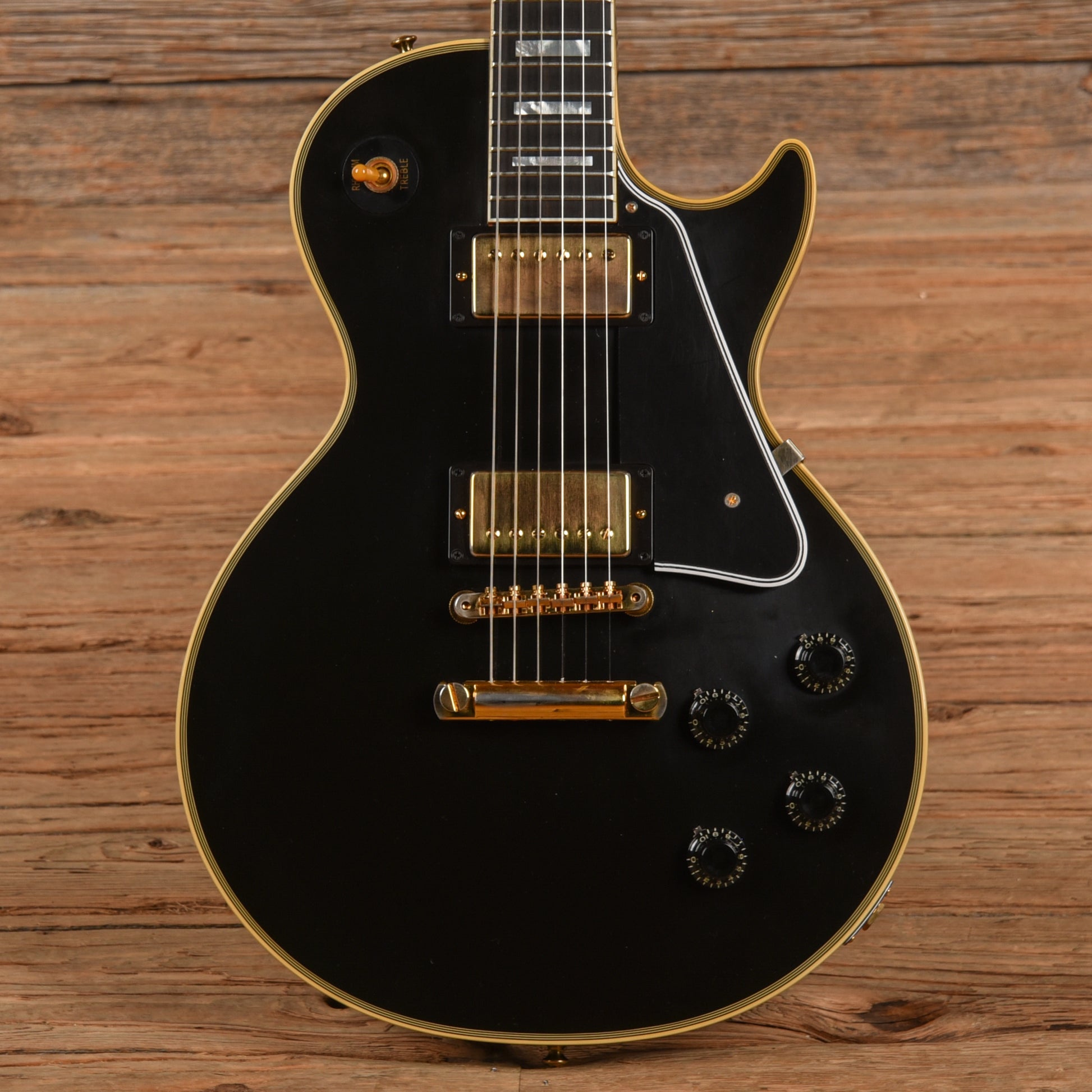 Gibson Custom Shop 1957 Les Paul Custom Ebony Electric Guitars / Solid Body