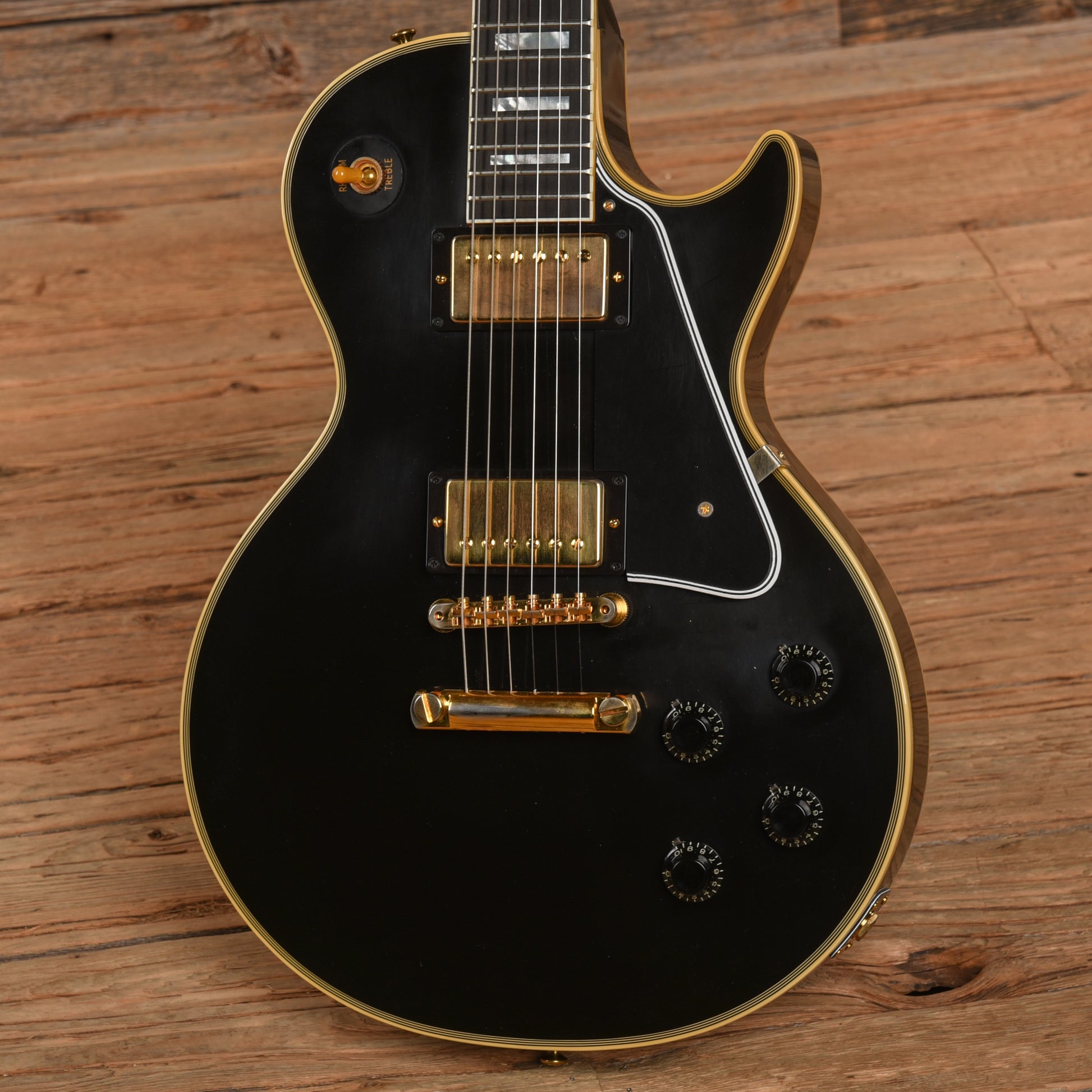 Gibson Custom Shop 1957 Les Paul Custom Ebony Electric Guitars / Solid Body