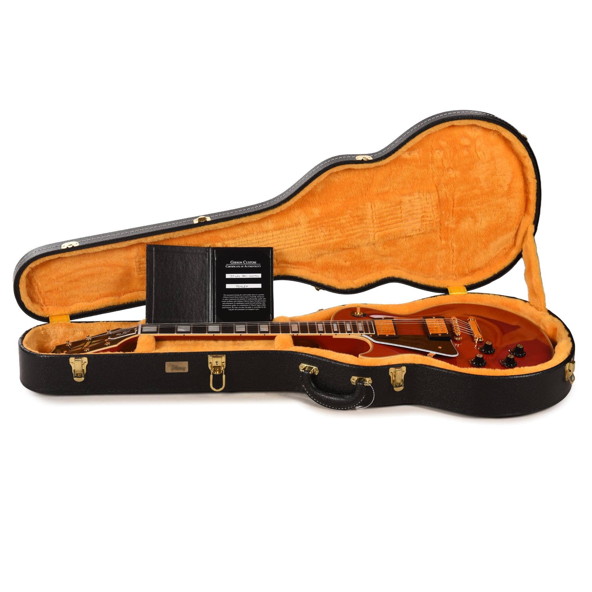 Gibson Custom Shop 1957 Les Paul Custom LEFTY Heavy Antique Cardinal Red VOS w/60 V2 Neck Electric Guitars / Solid Body