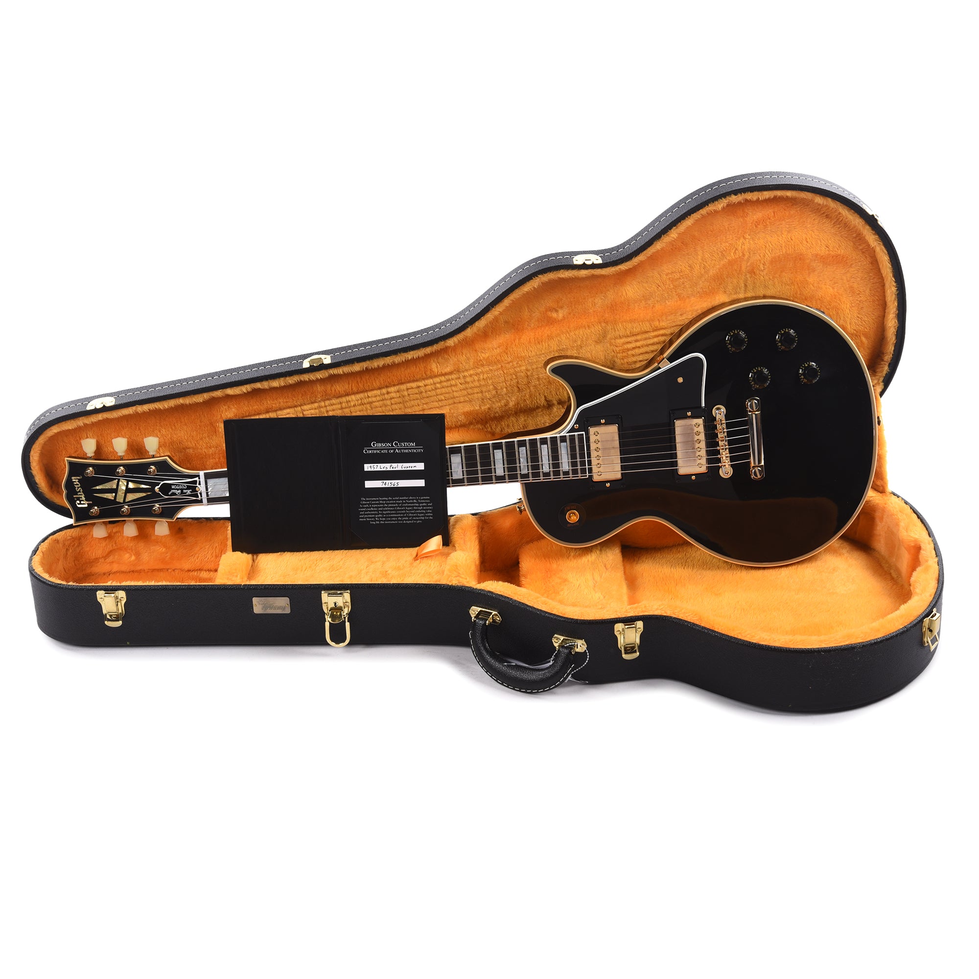 Gibson Custom Shop 1957 Les Paul Custom Reissue 2-Pickup Ebony VOS Electric Guitars / Solid Body