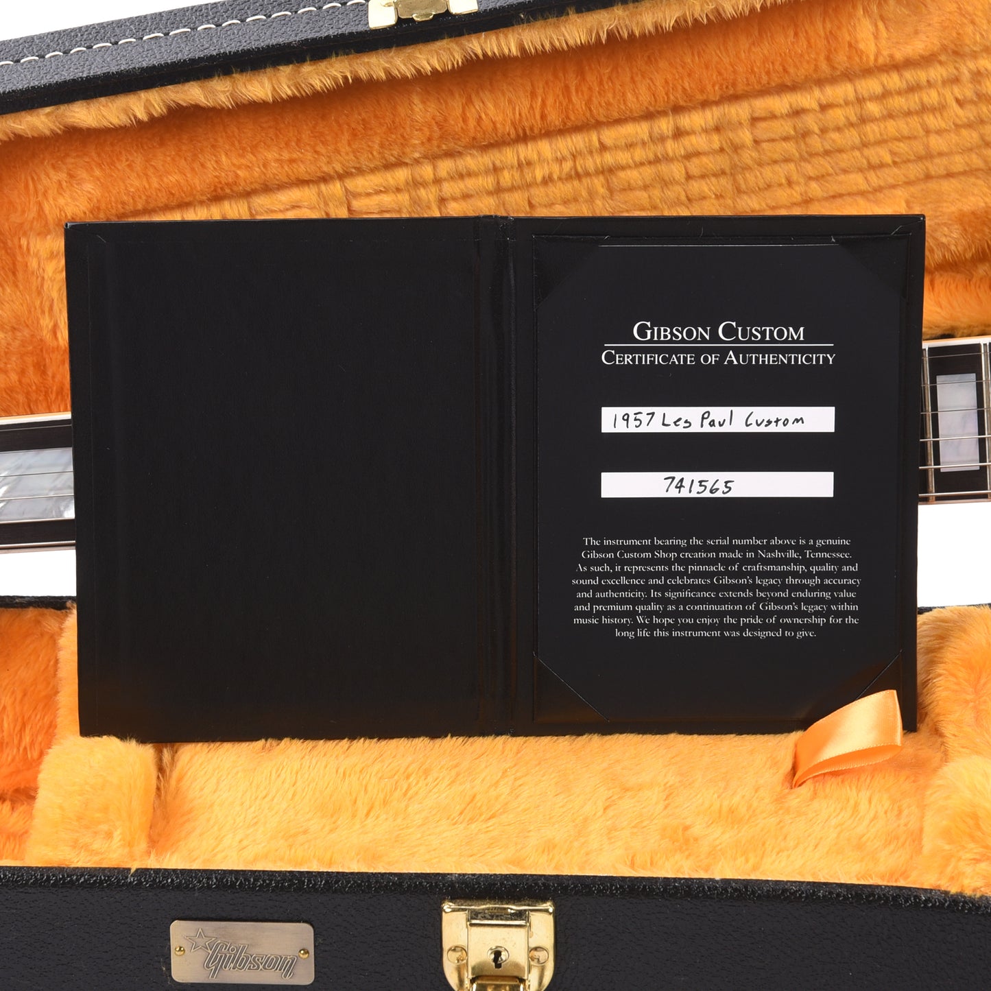 Gibson Custom Shop 1957 Les Paul Custom Reissue 2-Pickup Ebony VOS Electric Guitars / Solid Body