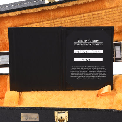 Gibson Custom Shop 1957 Les Paul Custom Reissue 2-Pickup Ebony VOS Electric Guitars / Solid Body