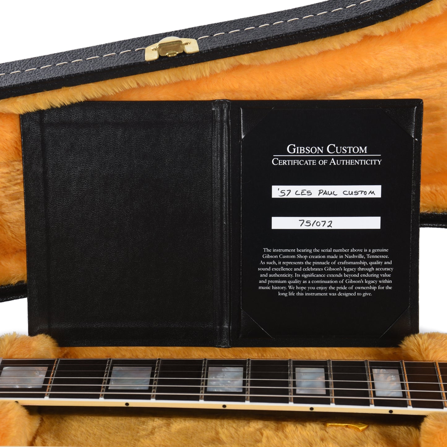 Gibson Custom Shop 1957 Les Paul Custom Reissue 2-Pickup Ebony VOS Electric Guitars / Solid Body