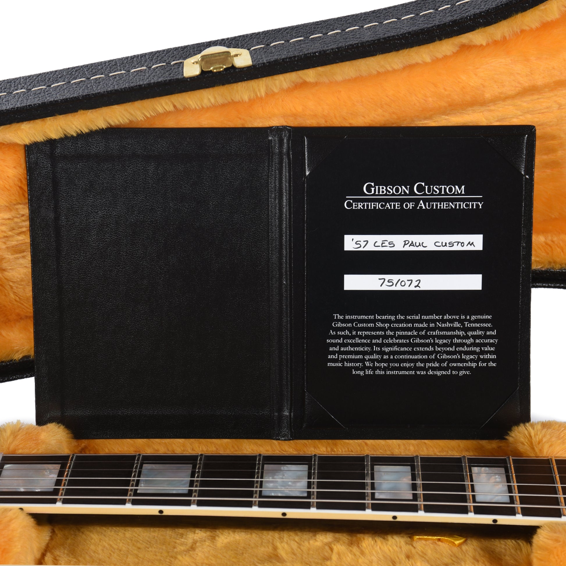 Gibson Custom Shop 1957 Les Paul Custom Reissue 2-Pickup Ebony VOS Electric Guitars / Solid Body