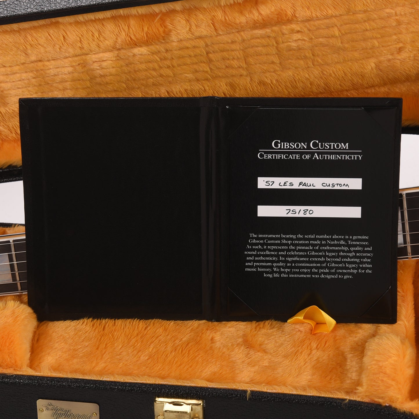 Gibson Custom Shop 1957 Les Paul Custom Reissue 2-Pickup Ebony VOS Electric Guitars / Solid Body