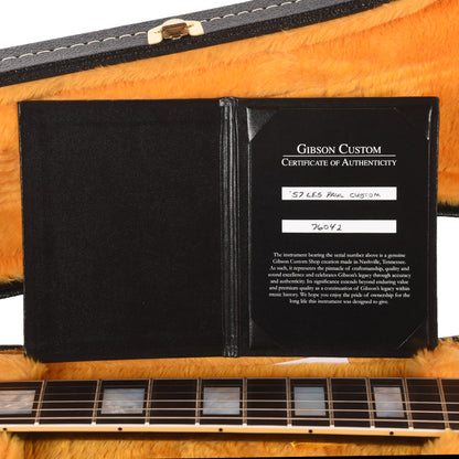 Gibson Custom Shop 1957 Les Paul Custom Reissue 3-Pickup Ebony VOS GH w/Bigsby Electric Guitars / Solid Body