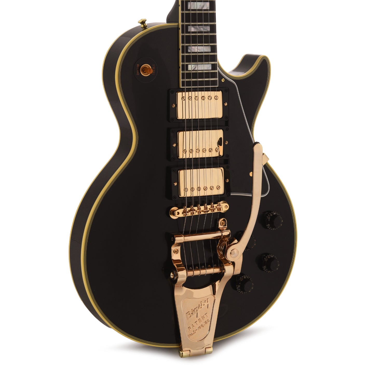 Gibson Custom Shop 1957 Les Paul Custom Reissue 3-Pickup Ebony VOS GH w/Bigsby Electric Guitars / Solid Body